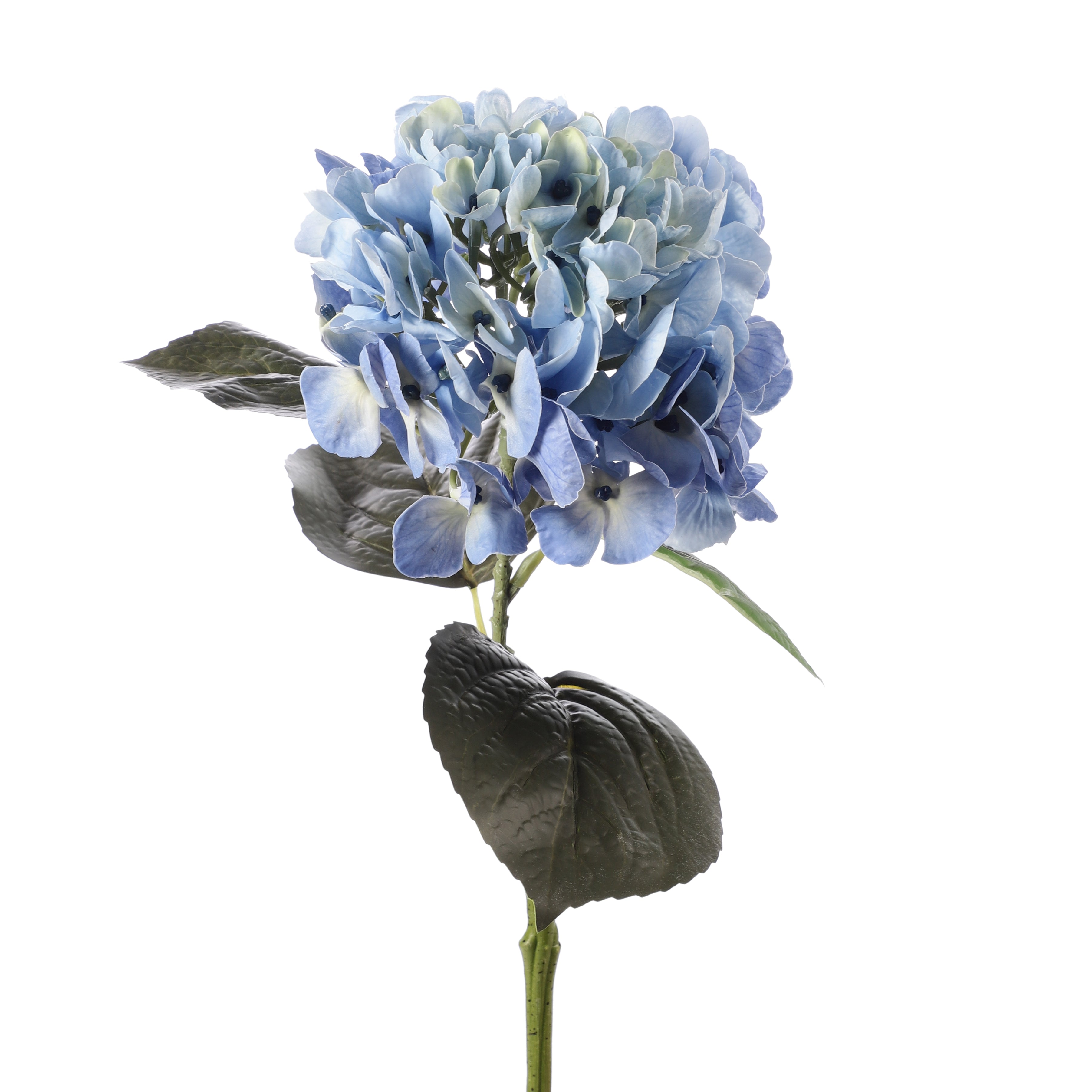 Faux Blue Hydrangea Stick (Single)