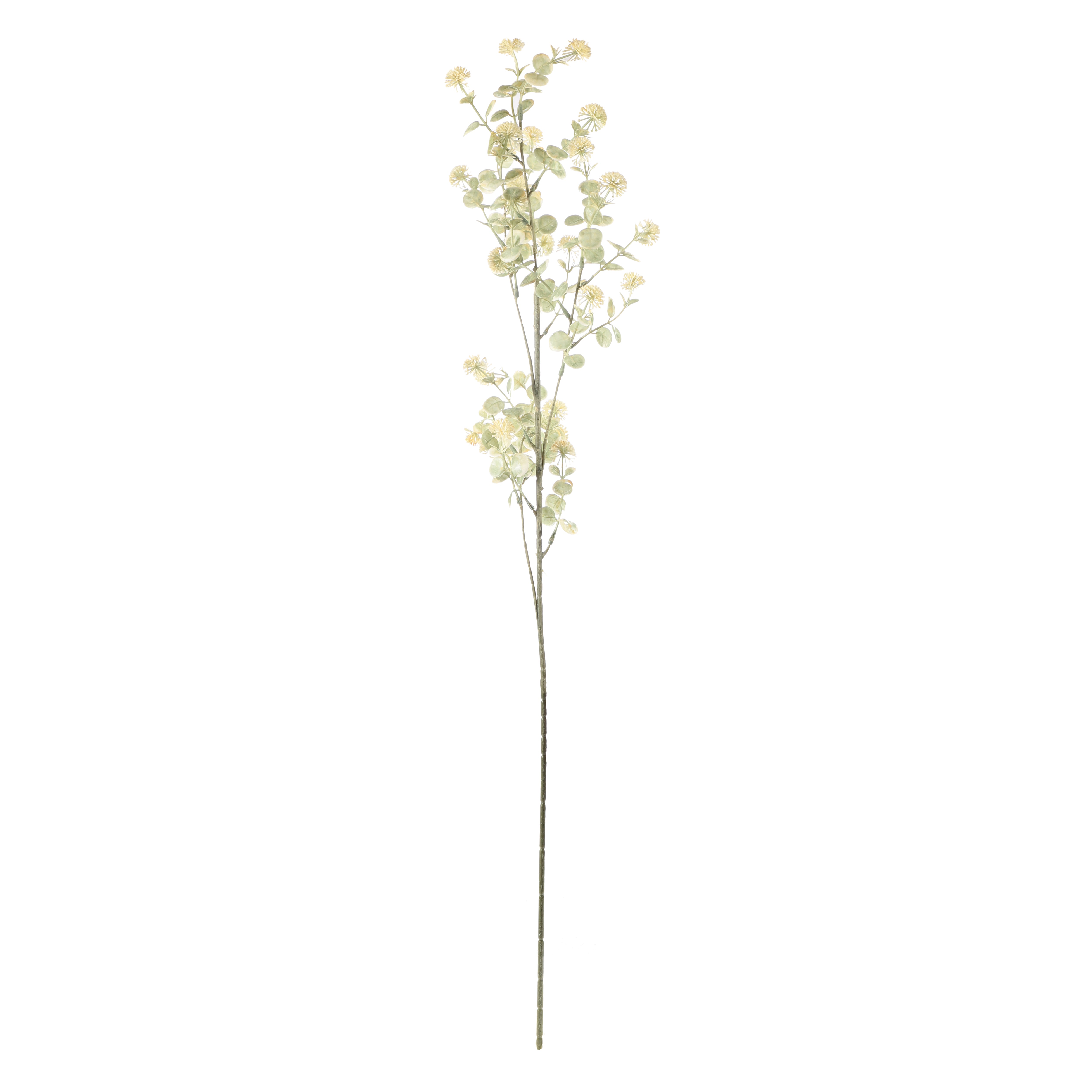 Faux Pale Yellow Eucalyptus Stem (Single)