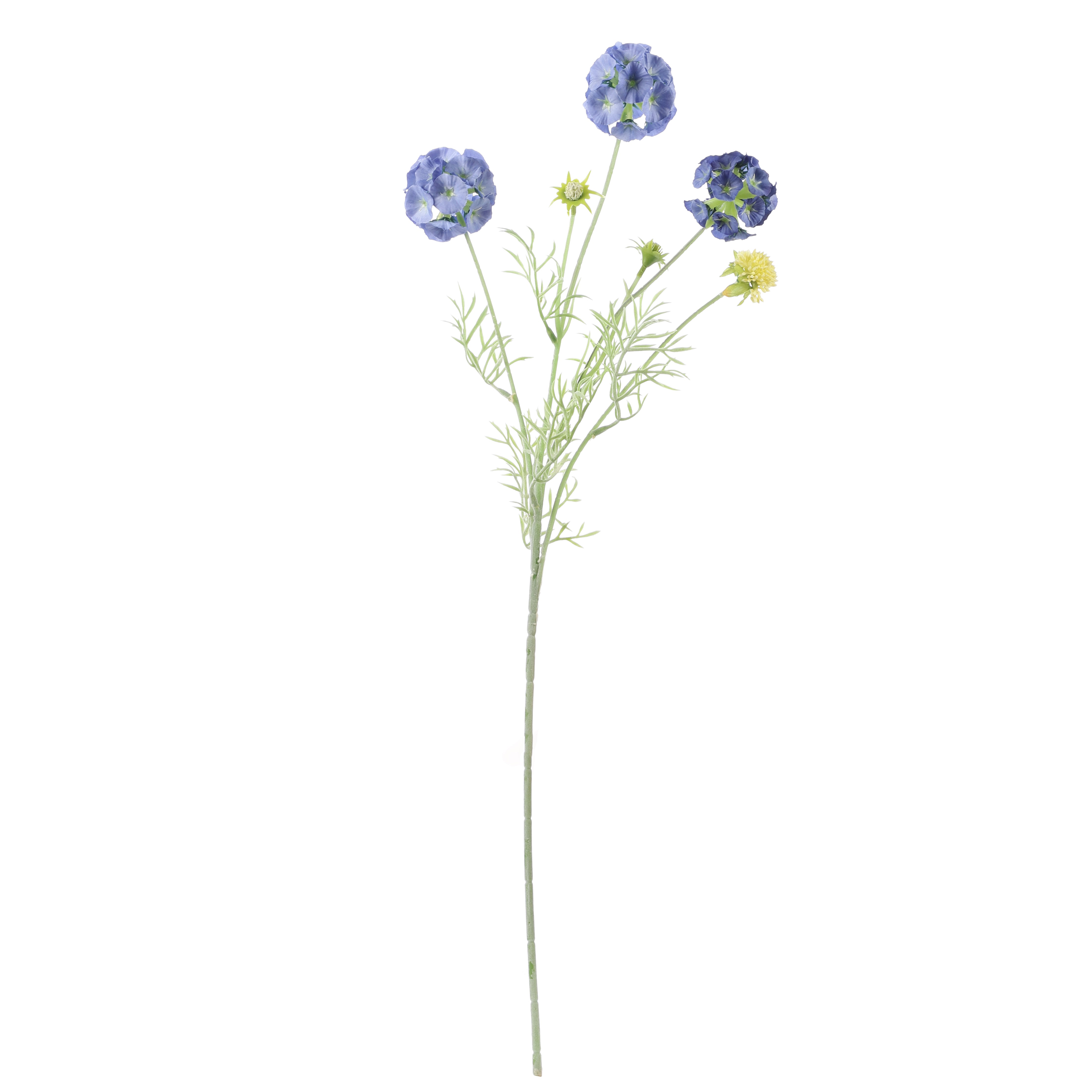 Faux Blue Scabiosa Stellata Stem (Single)