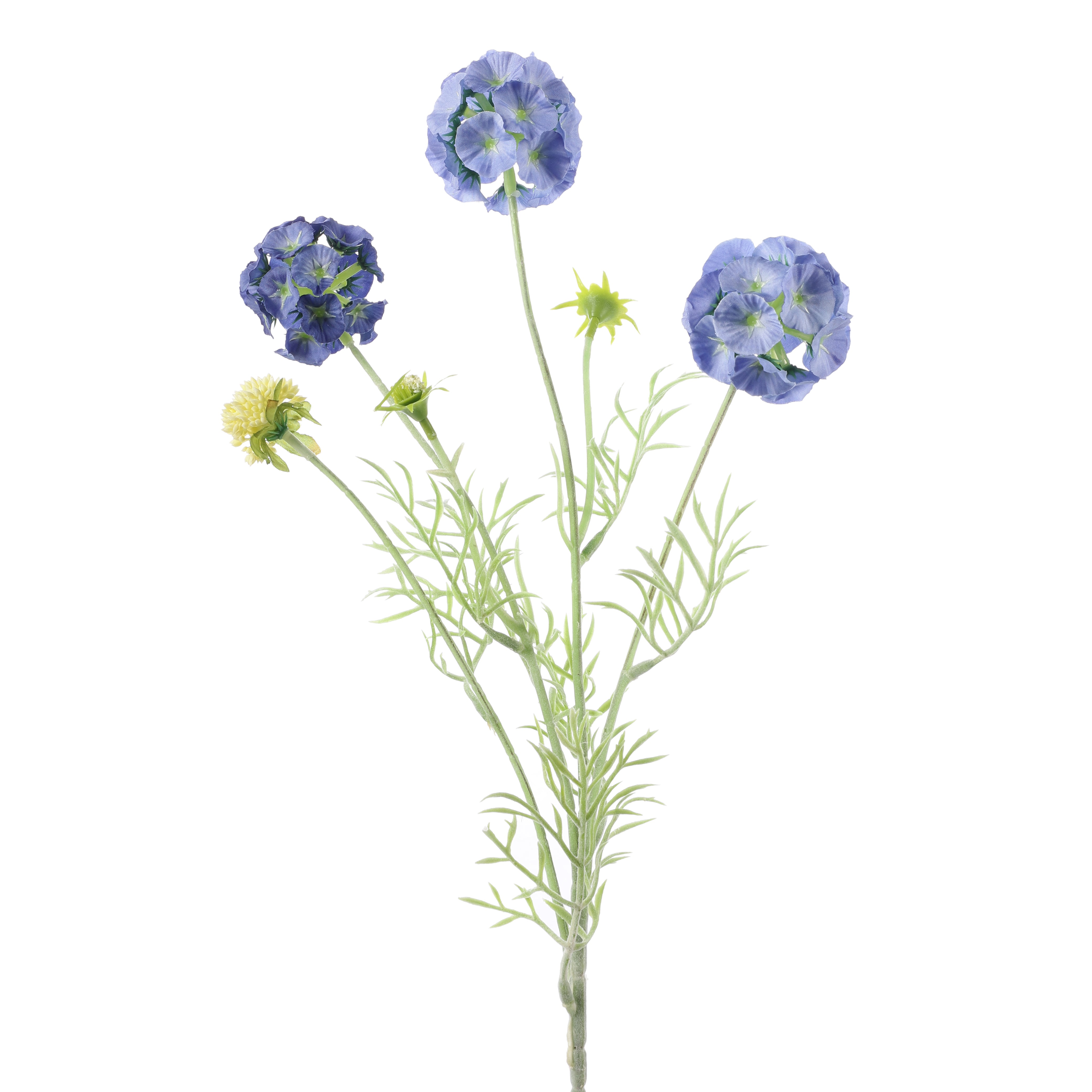 Faux Blue Scabiosa Stellata Stem (Single)