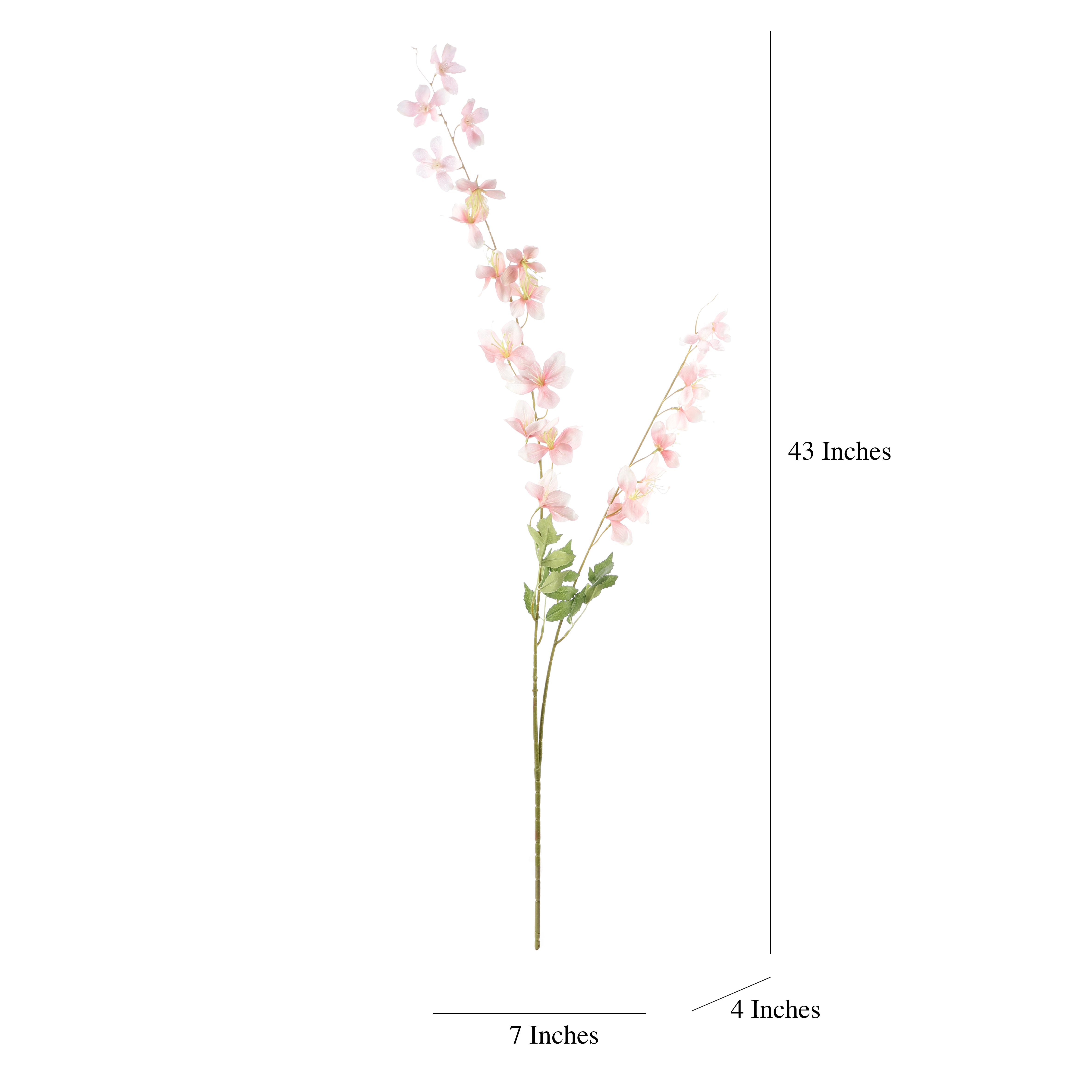 Faux Blush Pink Wisteria Flower Stem (Single)