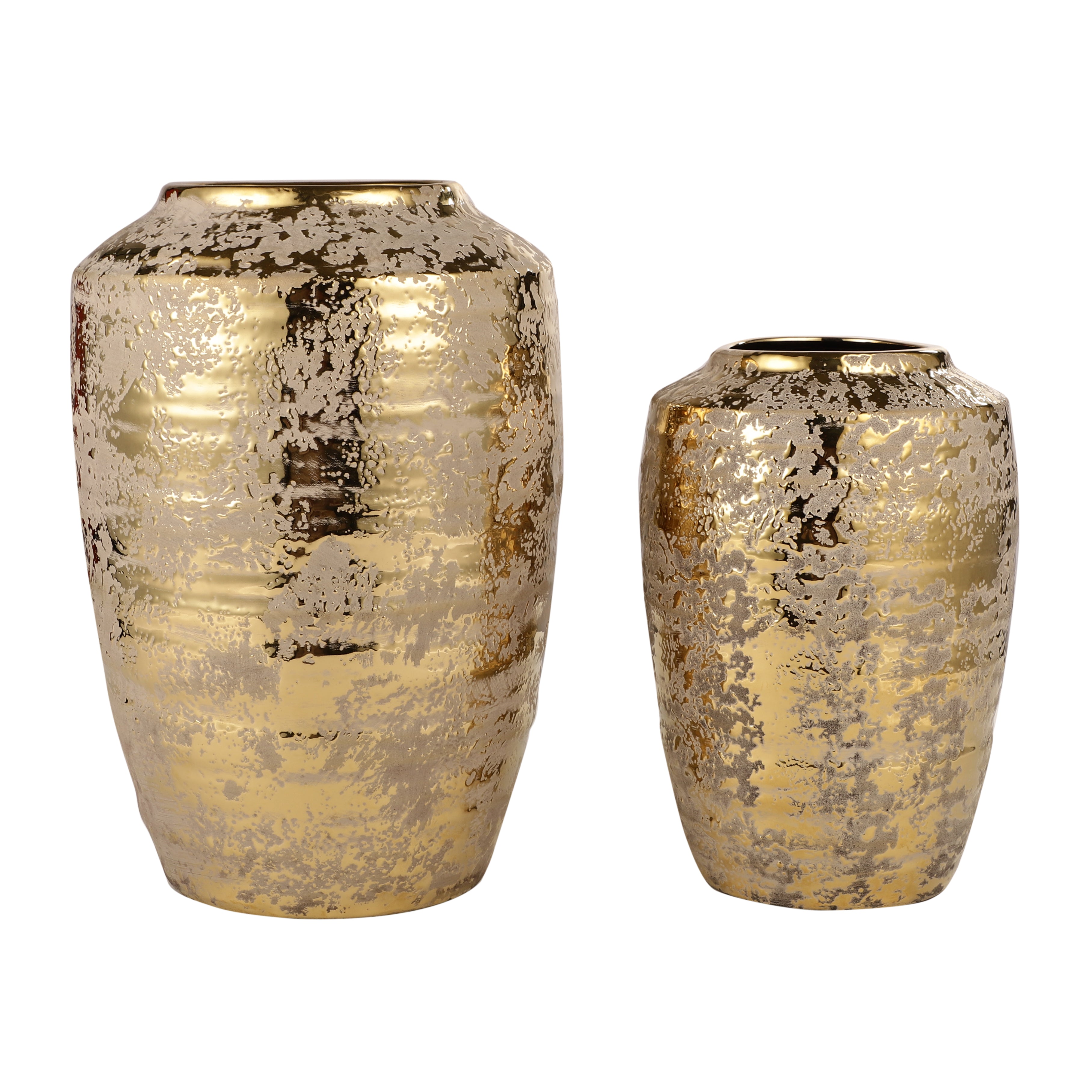 Luxe Gold Crackle Vase (Single)