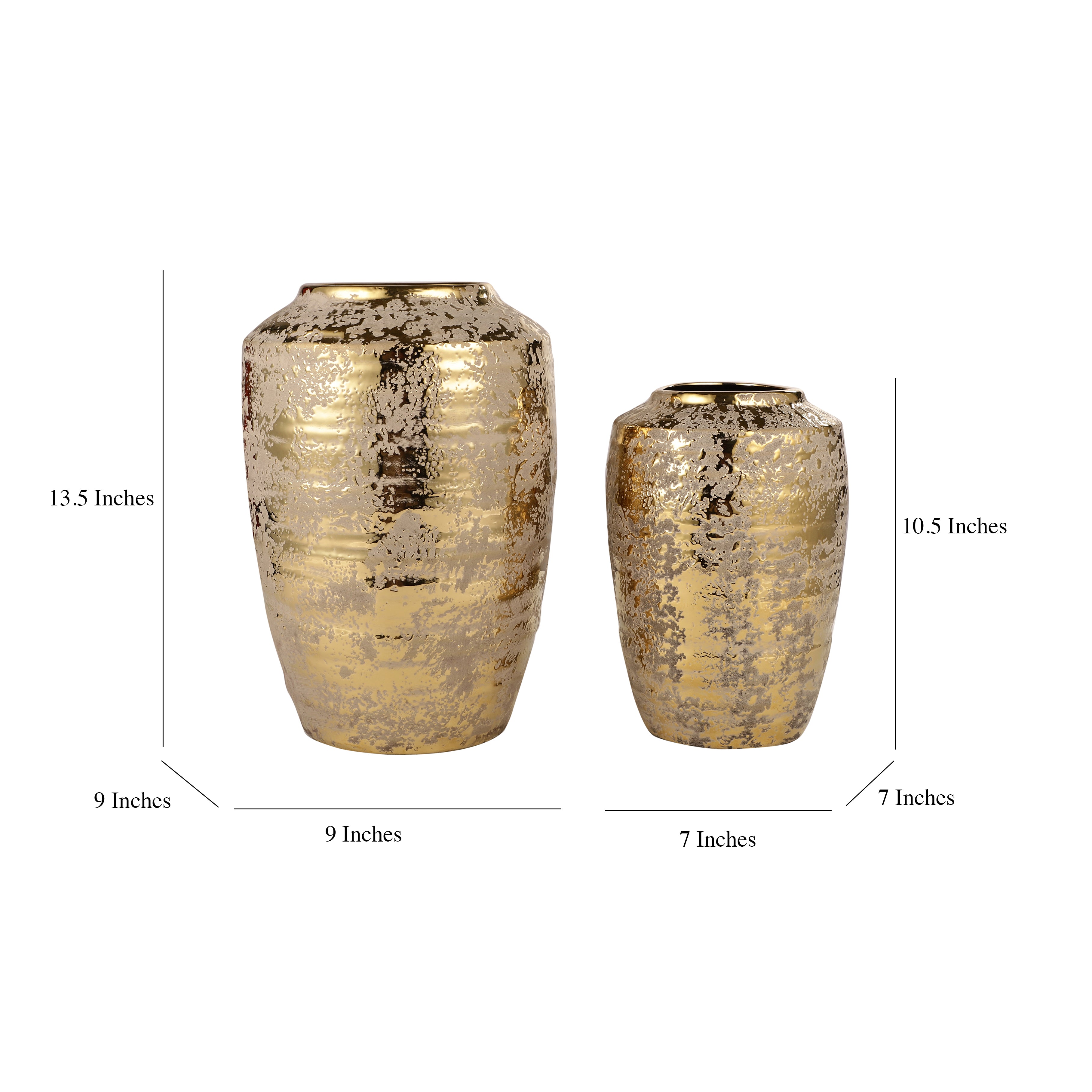 Luxe Gold Crackle Vase (Single)