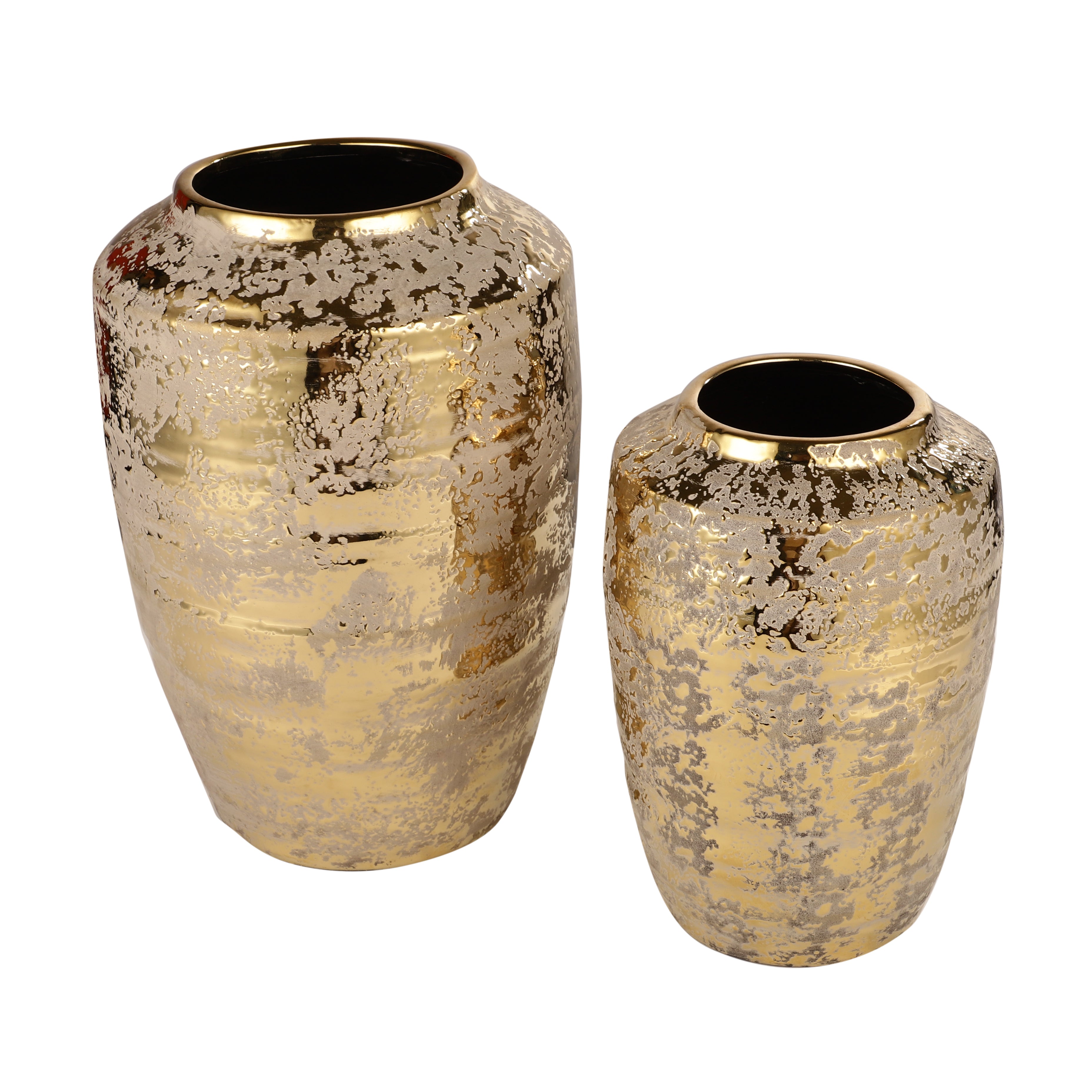 Luxe Gold Crackle Vase (Single)