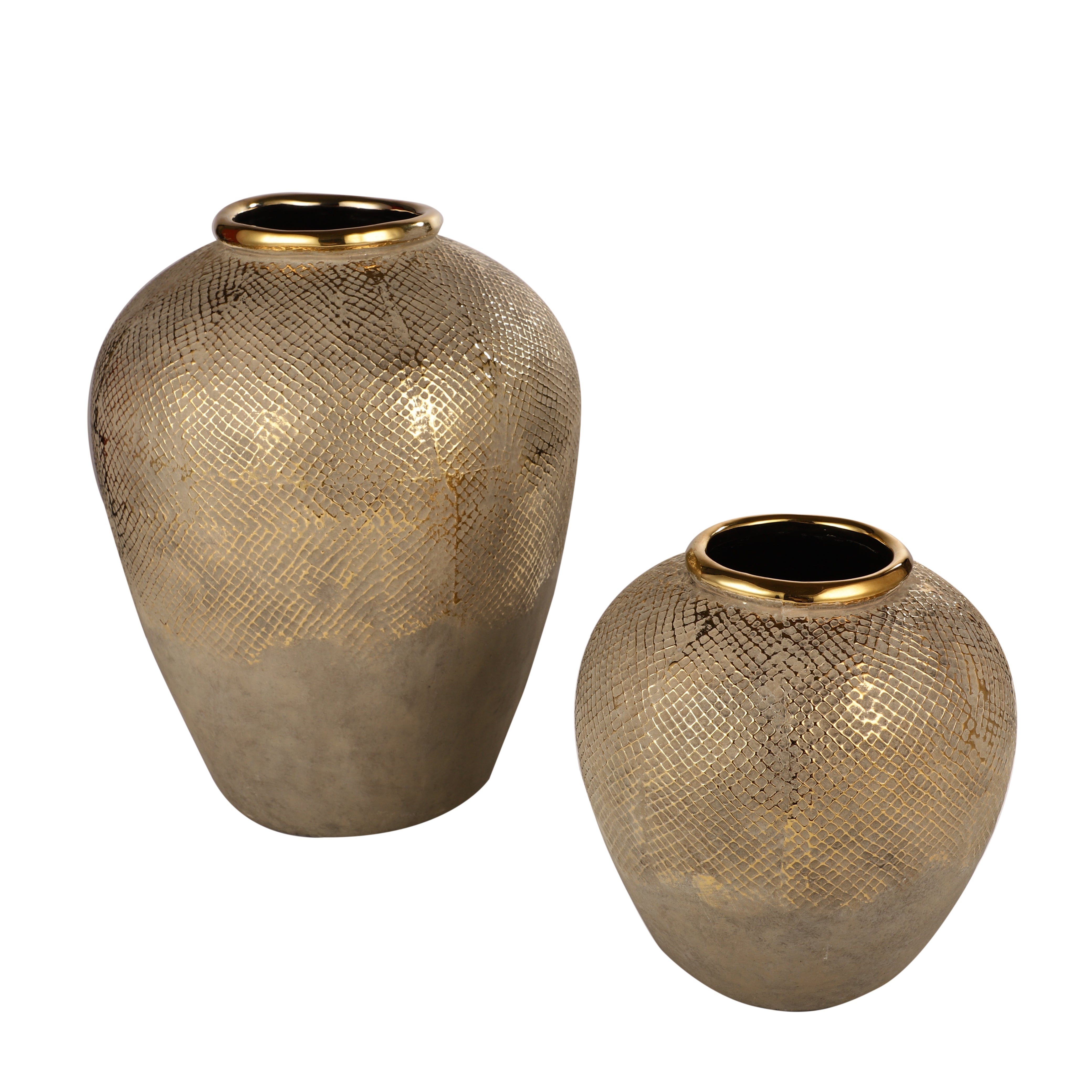 Luxe Gold Meshed Vase (Single)