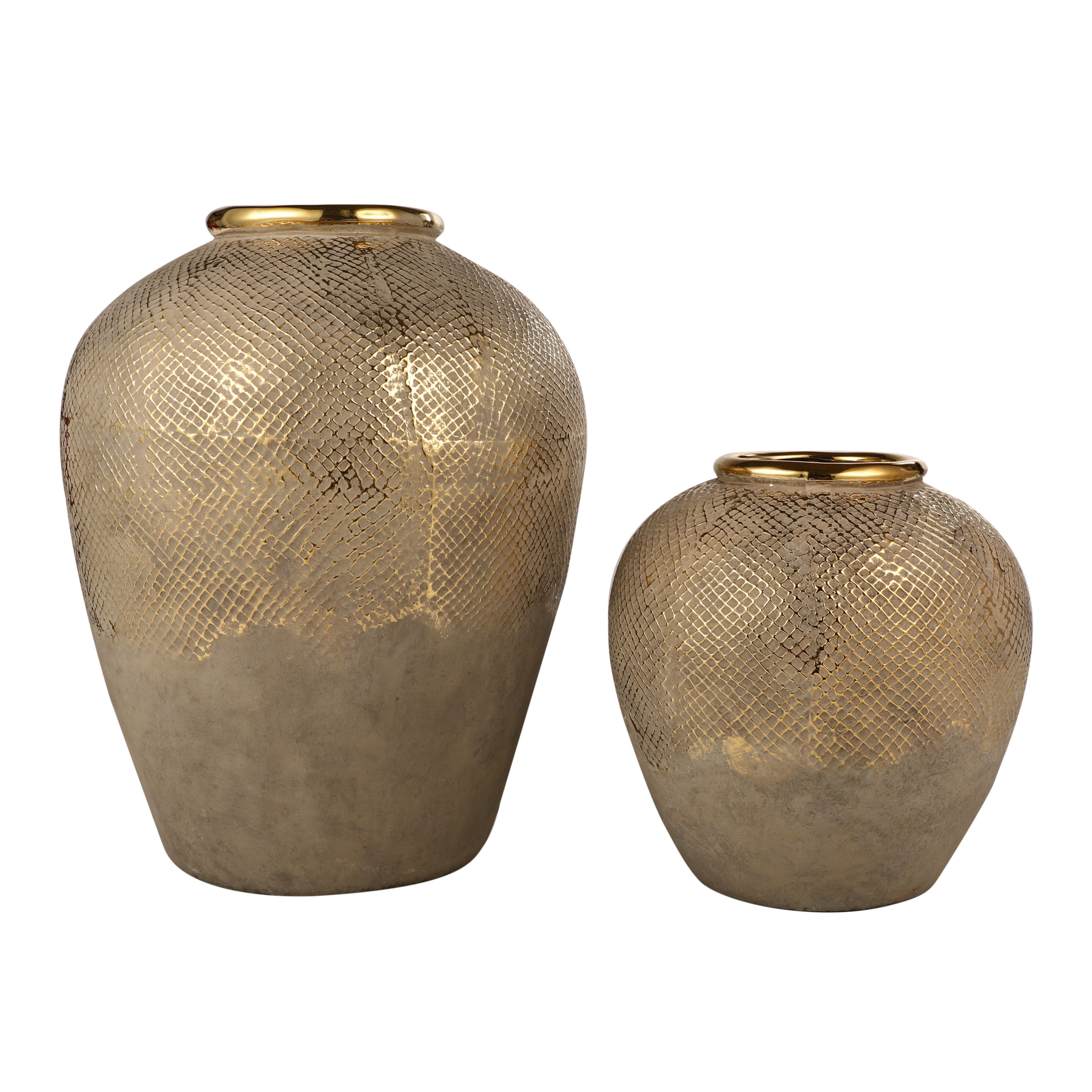 Luxe Gold Meshed Vase (Single)