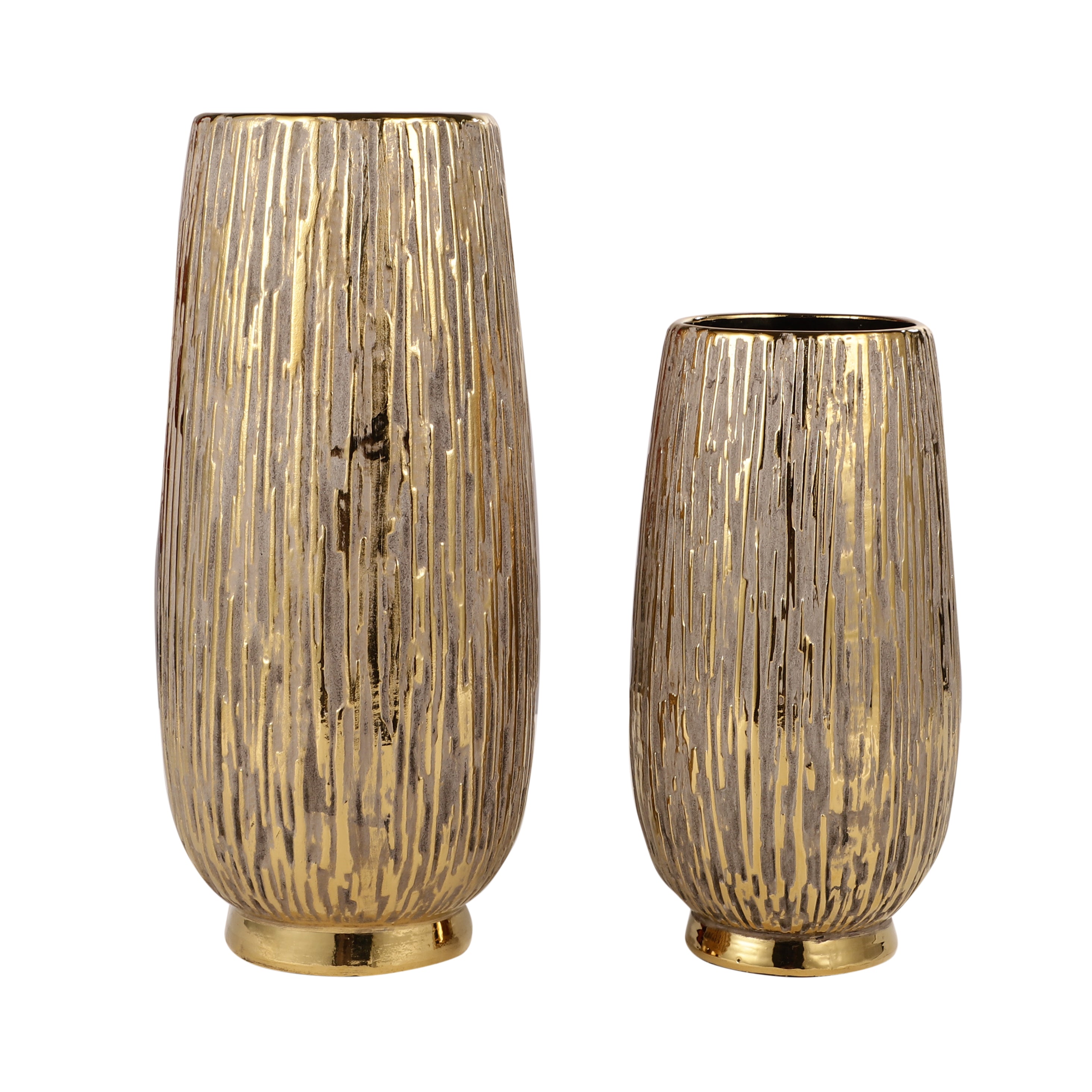 Luxe Gold Embossed Columnar Vase (Single)