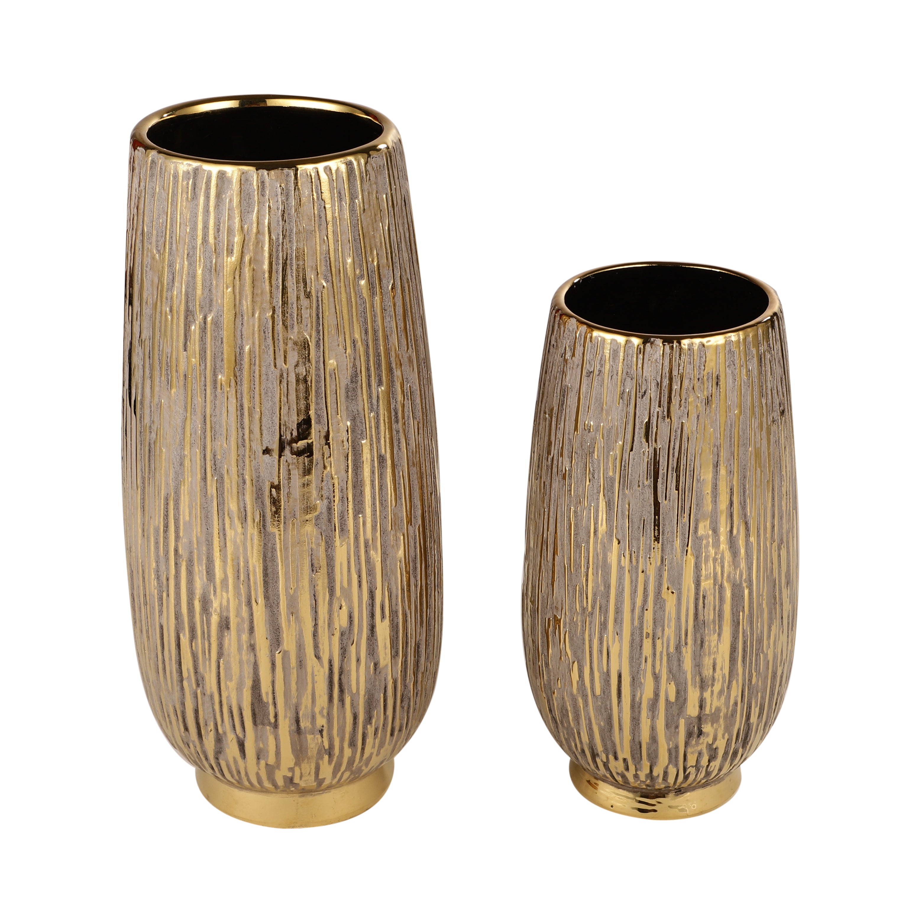 Luxe Gold Embossed Columnar Vase (Single)