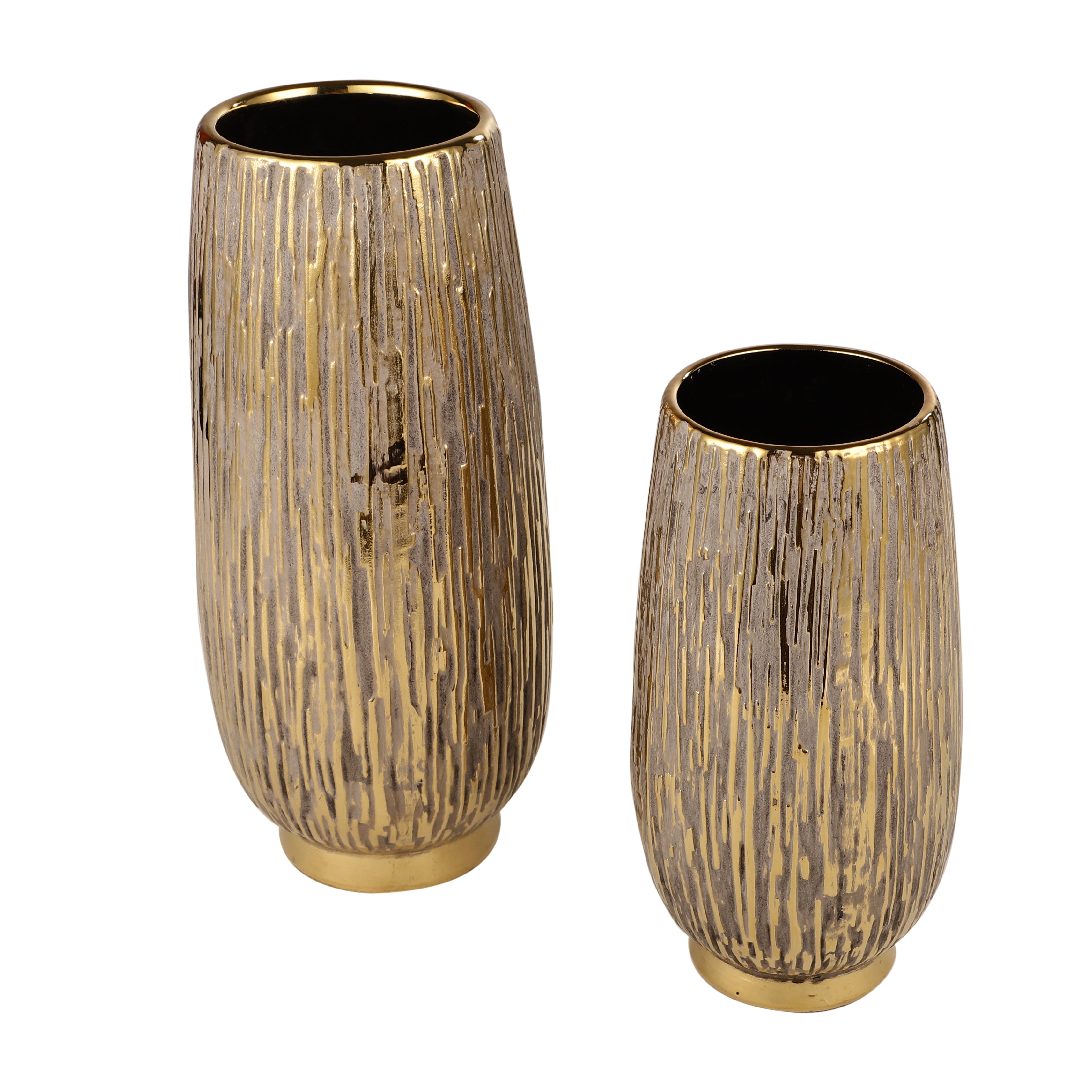 Luxe Gold Embossed Columnar Vase (Single)