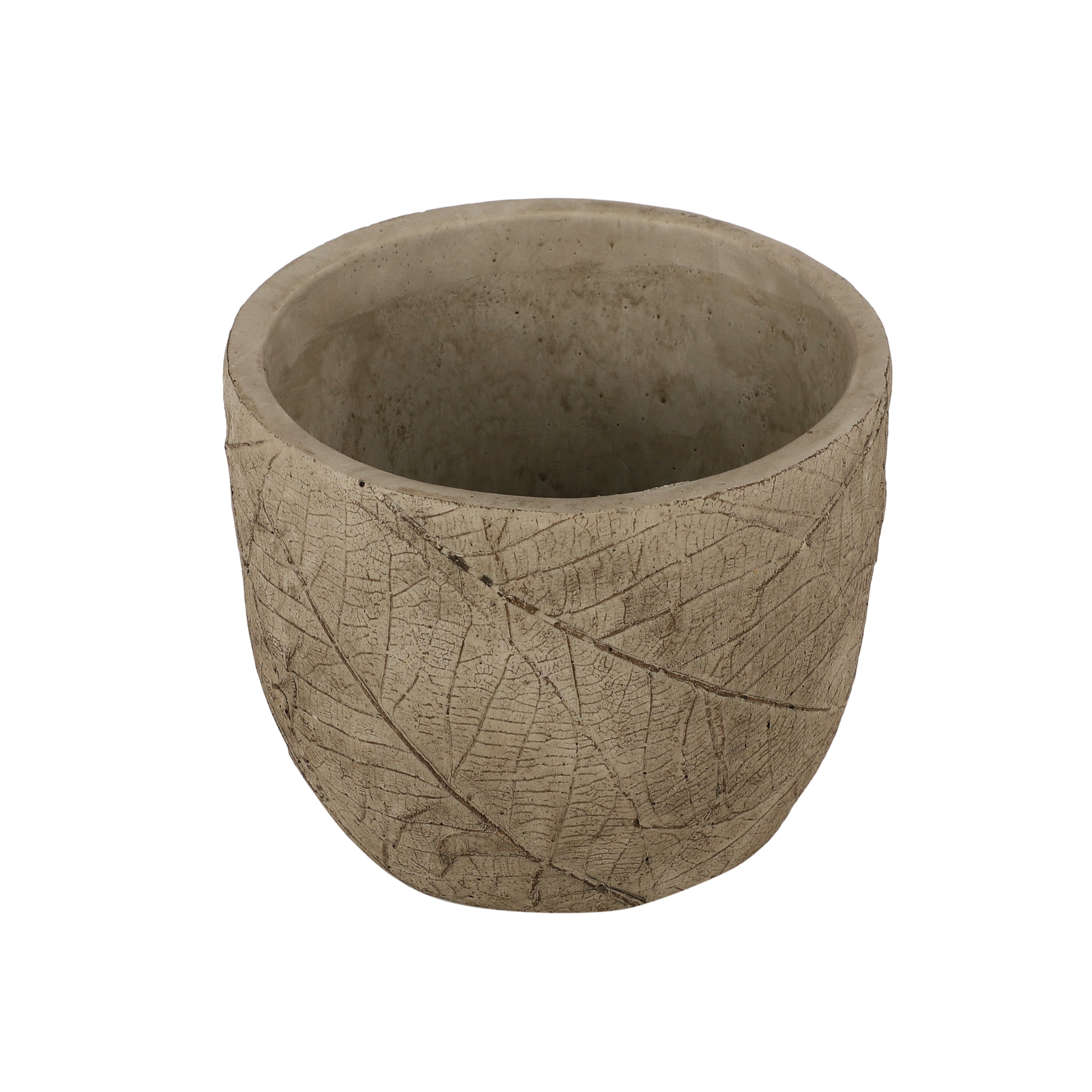 Grey Leaf Pattern Planter