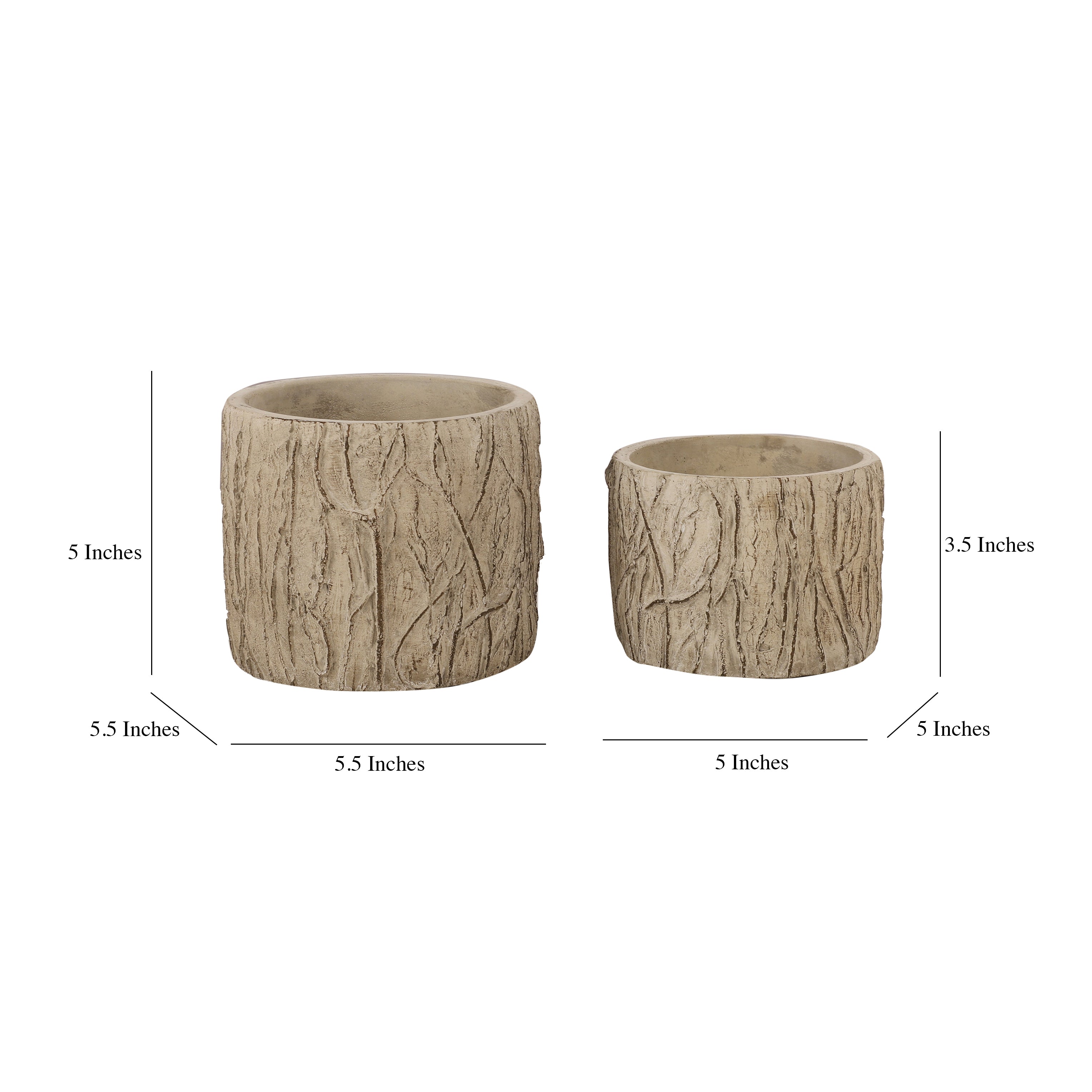 Bark Texture Planter (Single)