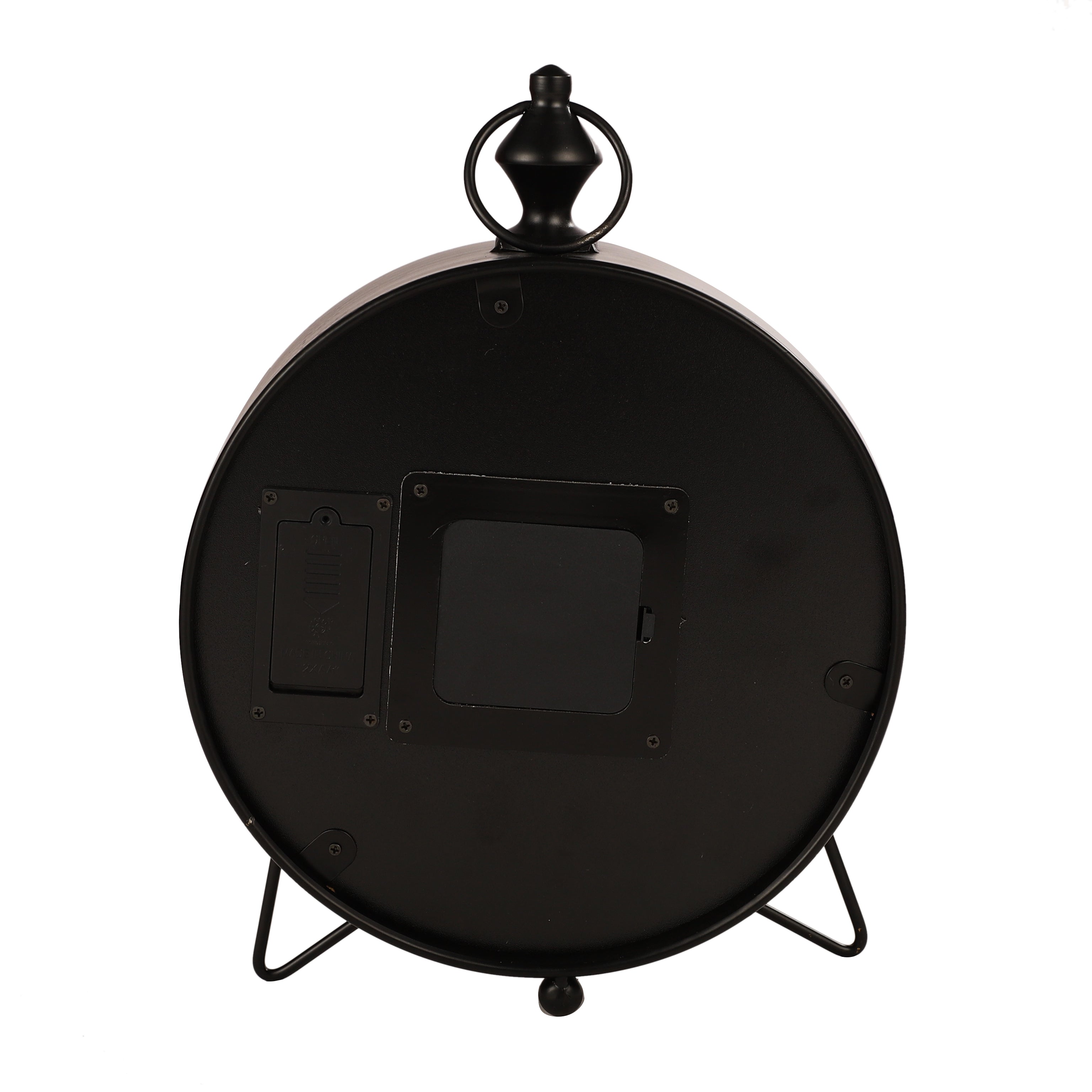 Round Vintage Black Table Clock