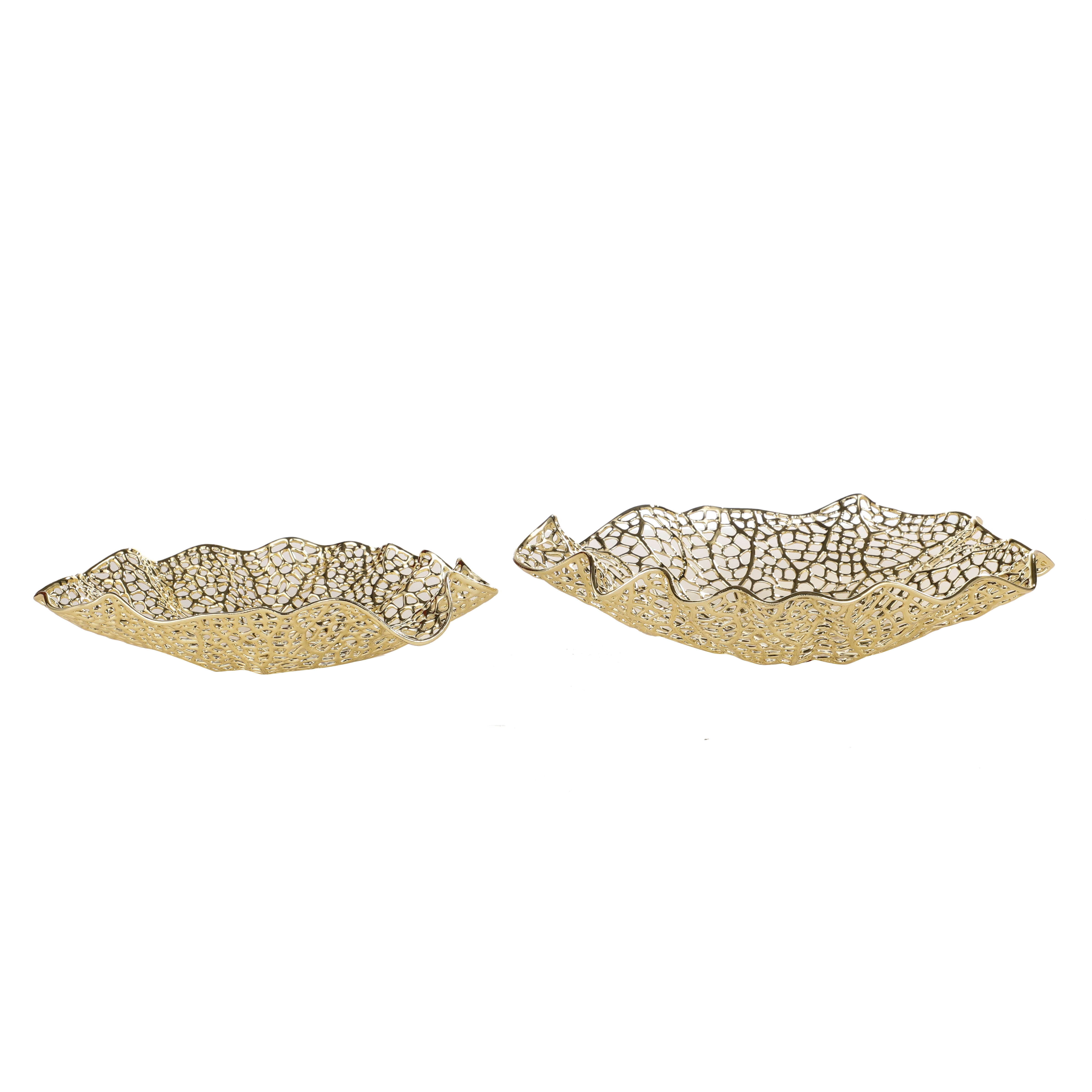 Meshed Hydrangea Gold Platter (Single)