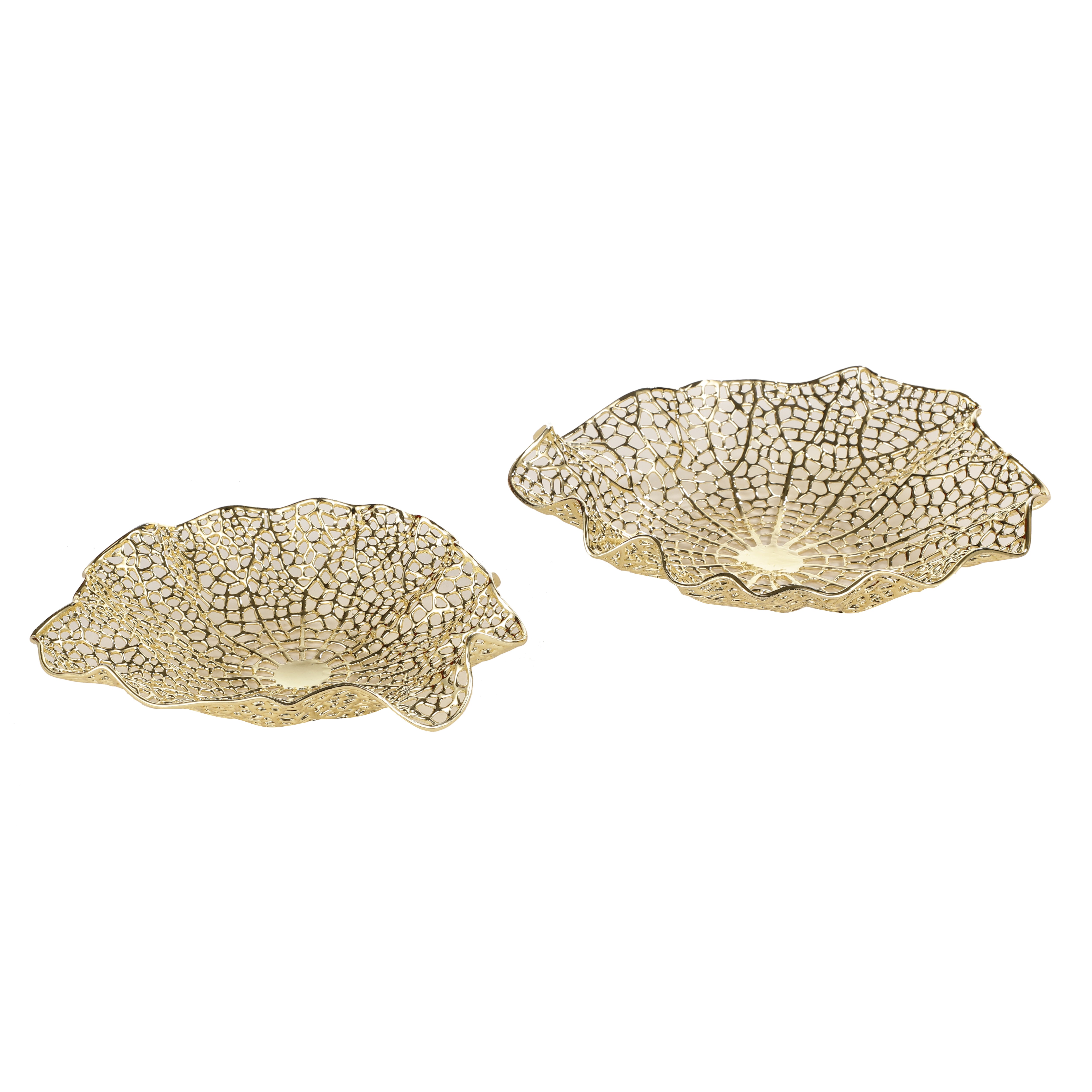 Meshed Hydrangea Gold Platter (Single)