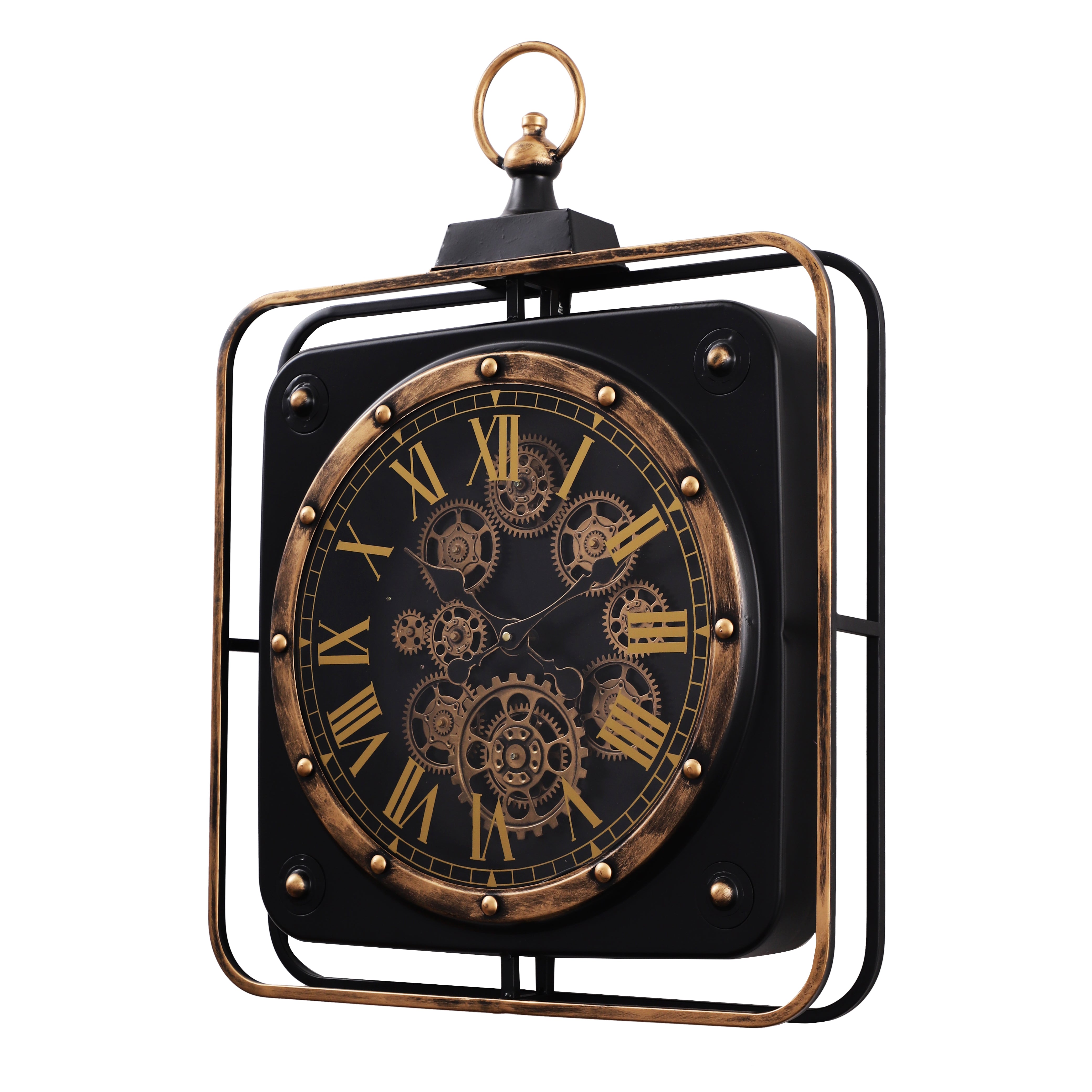 Framed Square Antique Wall Clock