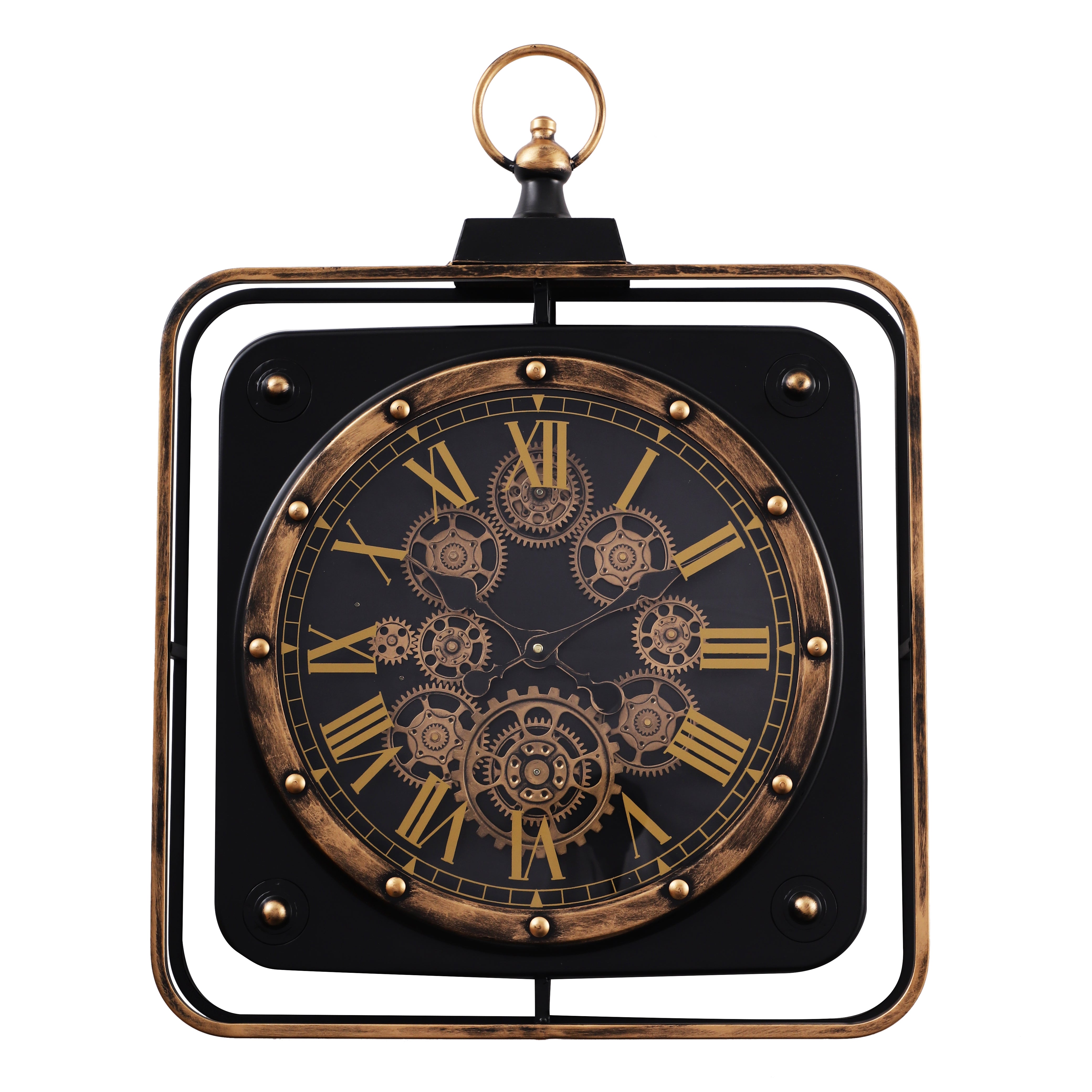 Framed Square Antique Wall Clock