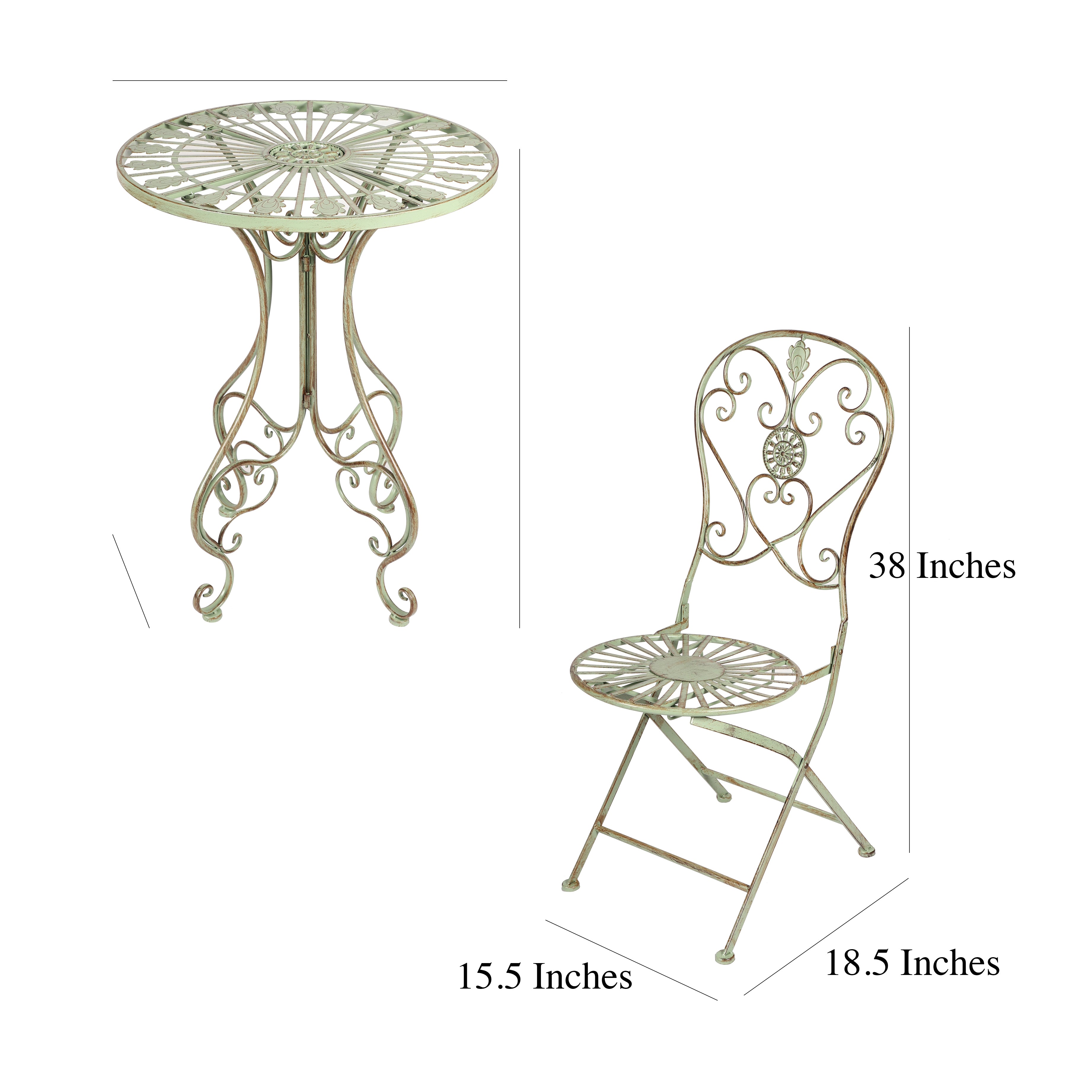 Olive Garden Foldable Outdoor Table and Chair (Single)