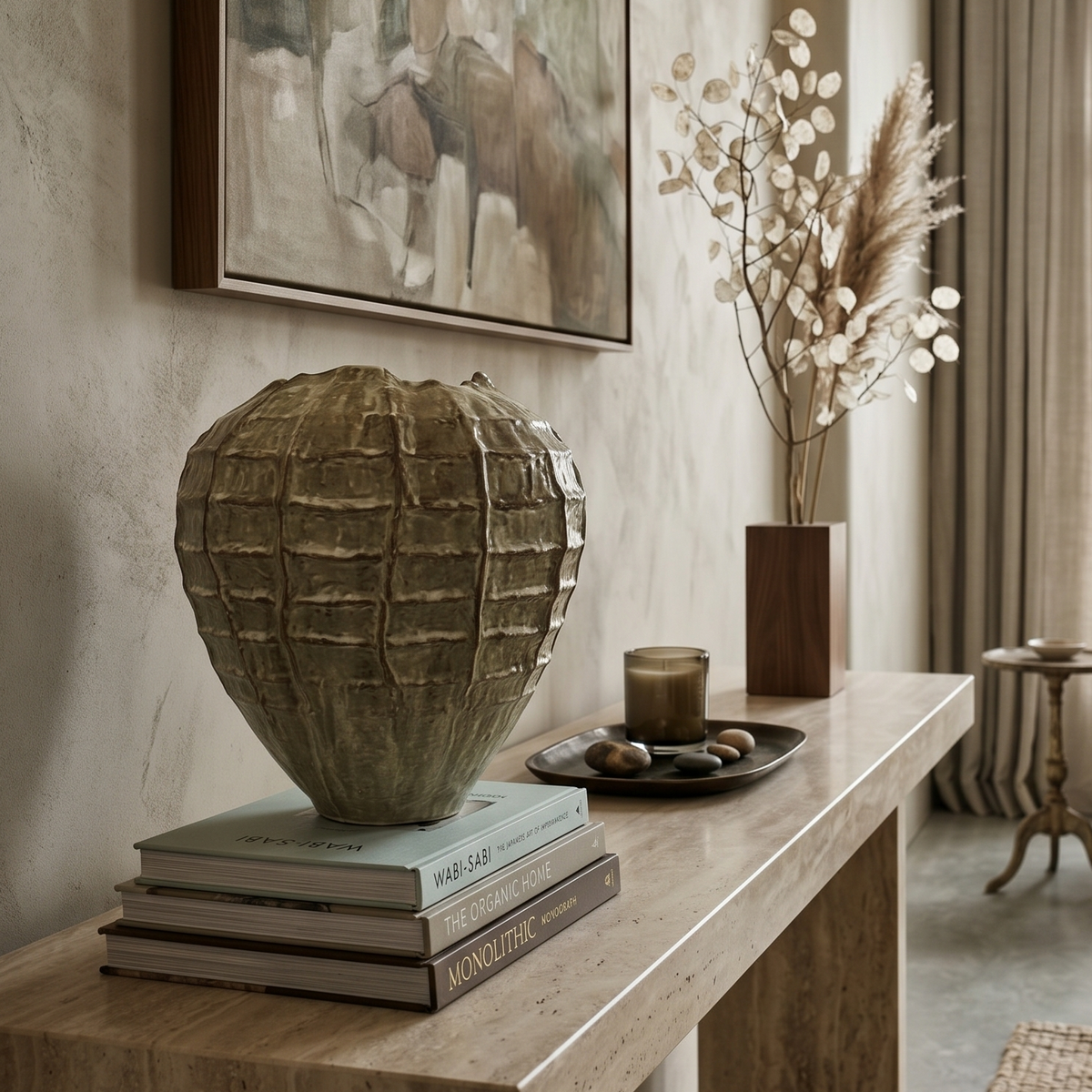 Ivory Pod Ribbed Vase