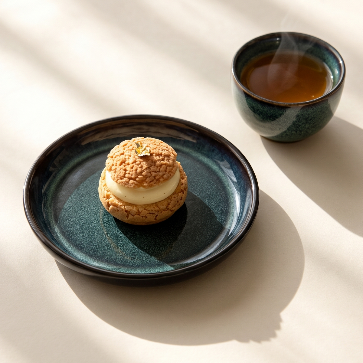 Jade Lagoon Ceramic Snack Plate (Set of 4)
