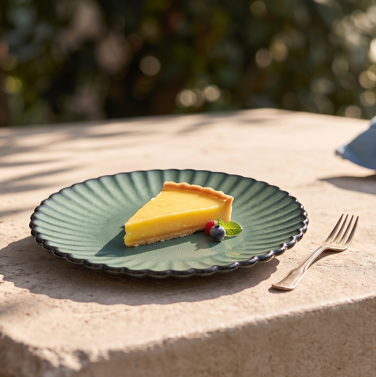 Jade Lagoon Scalloped Dinner Plate