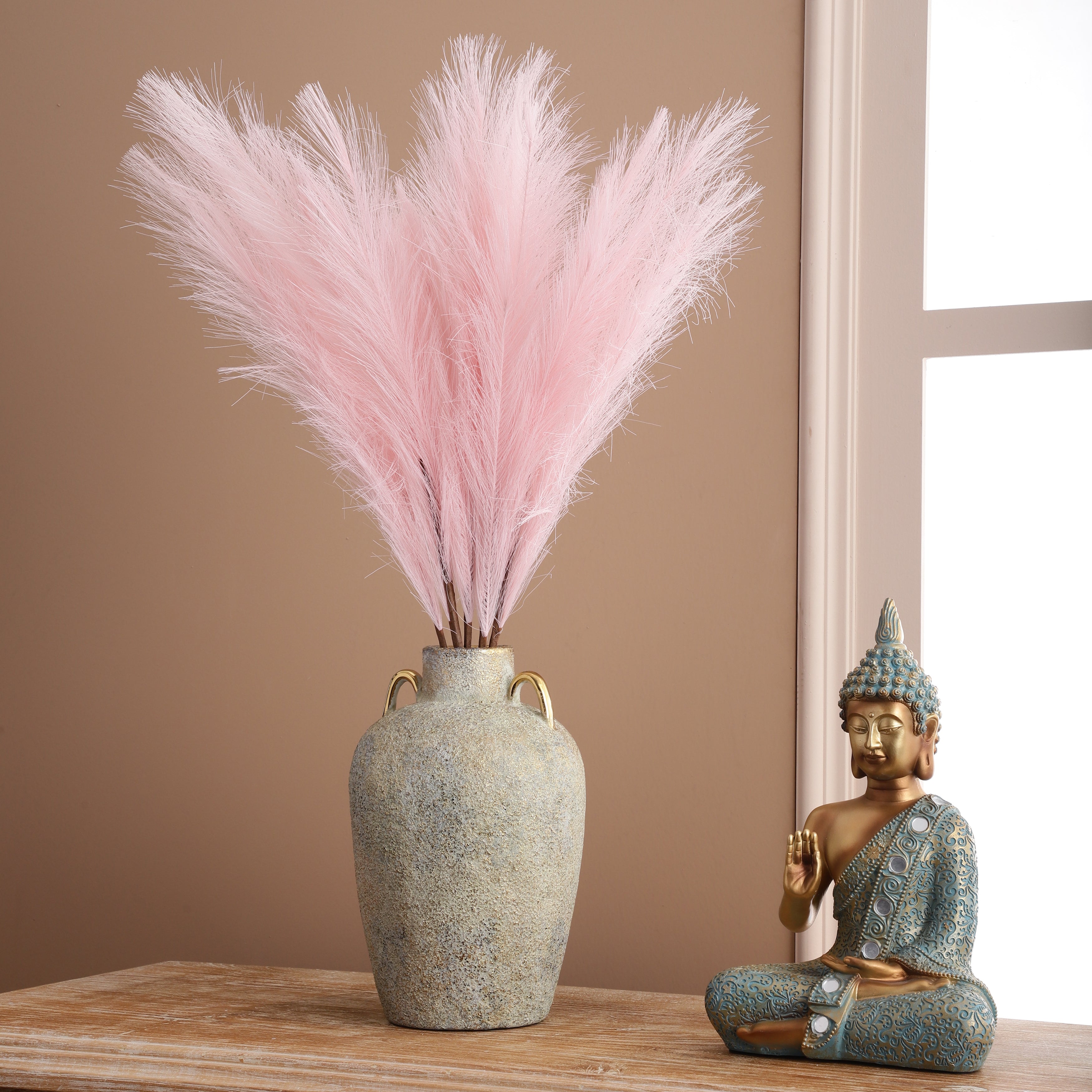 Blush Pink Faux Pampas Grass Stick (Set of 5)