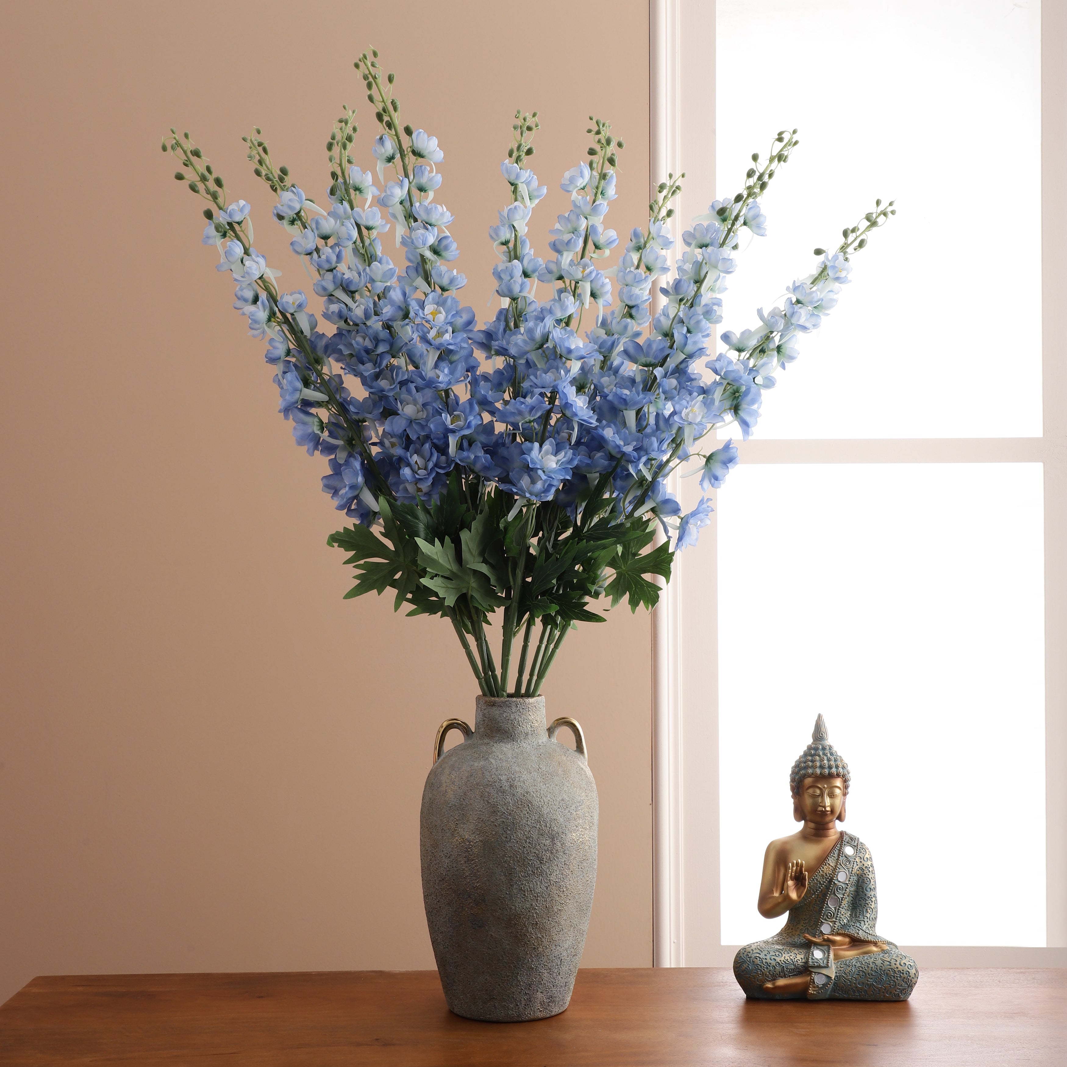 Faux Dual Shade Blue Delphinium Stick (Single)