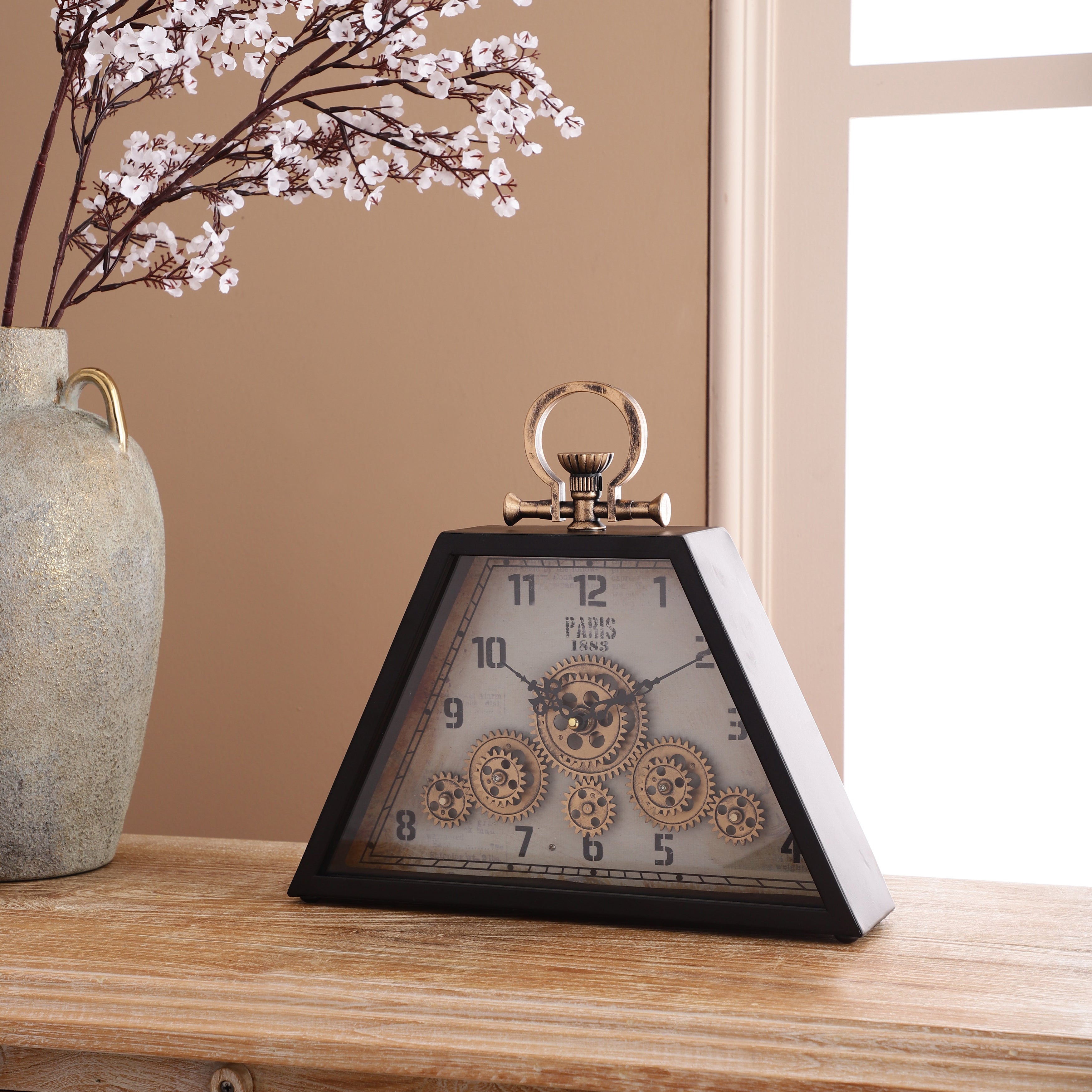 Triangular Stop Watch Table Clock