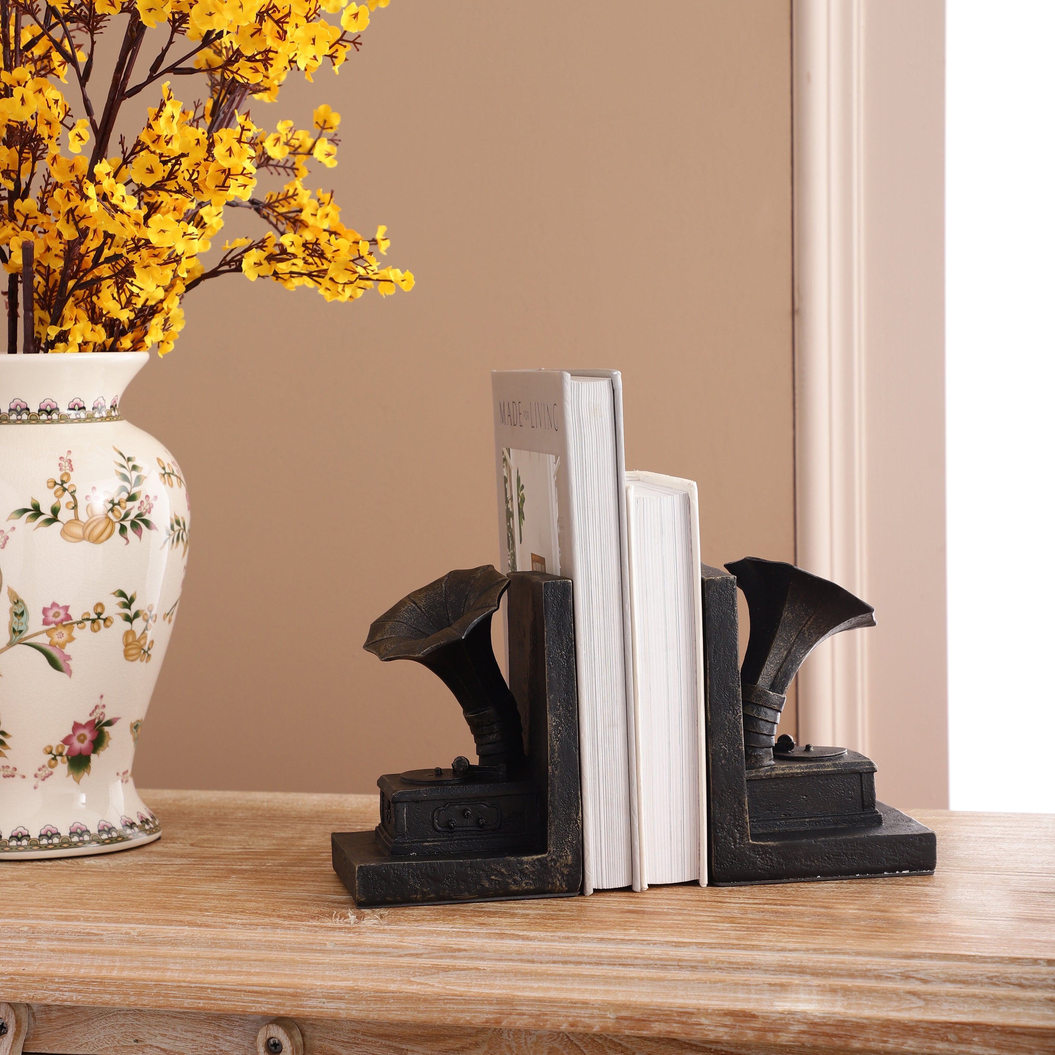 Classic Gramophone Bookends