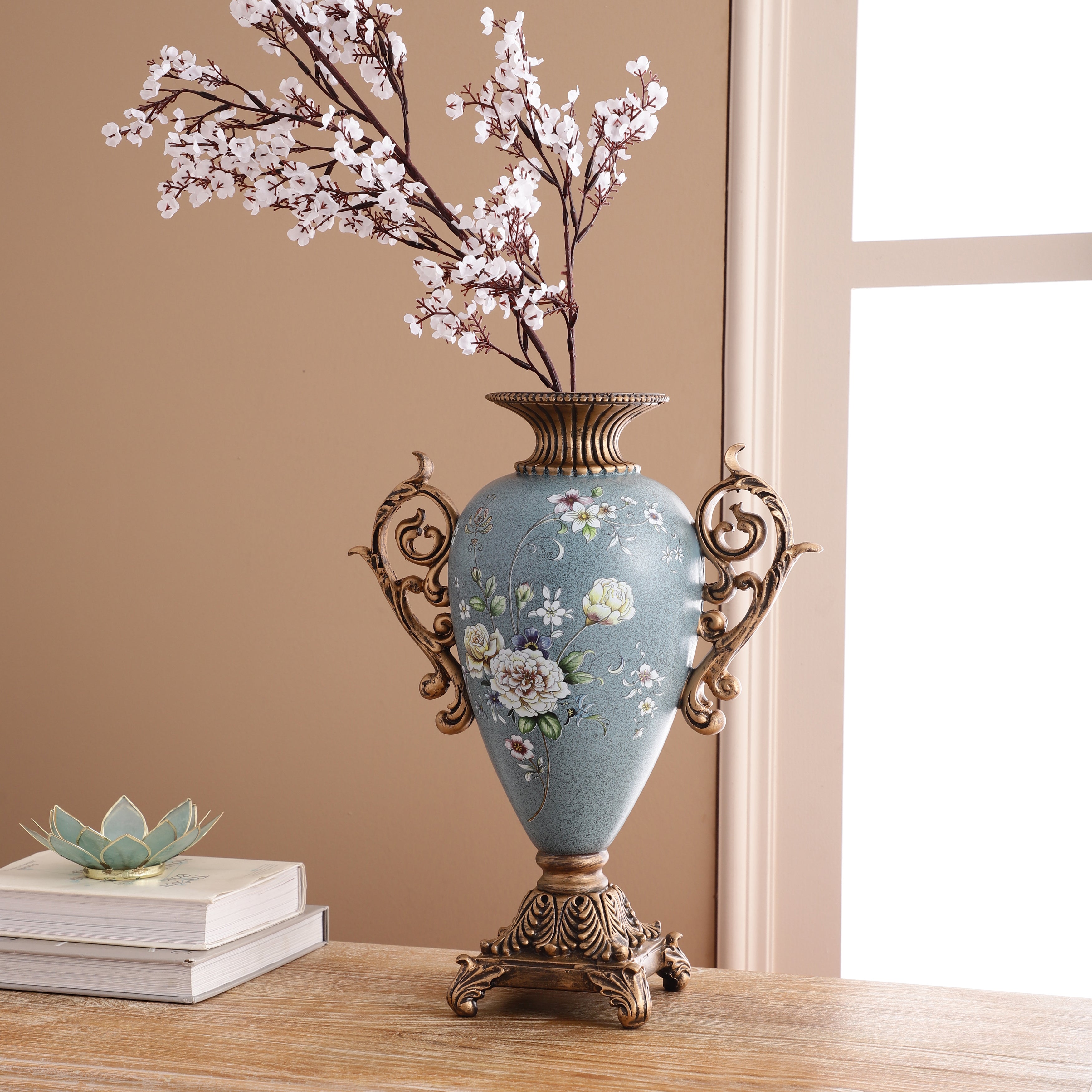 Magnolia Blue Tall Vase