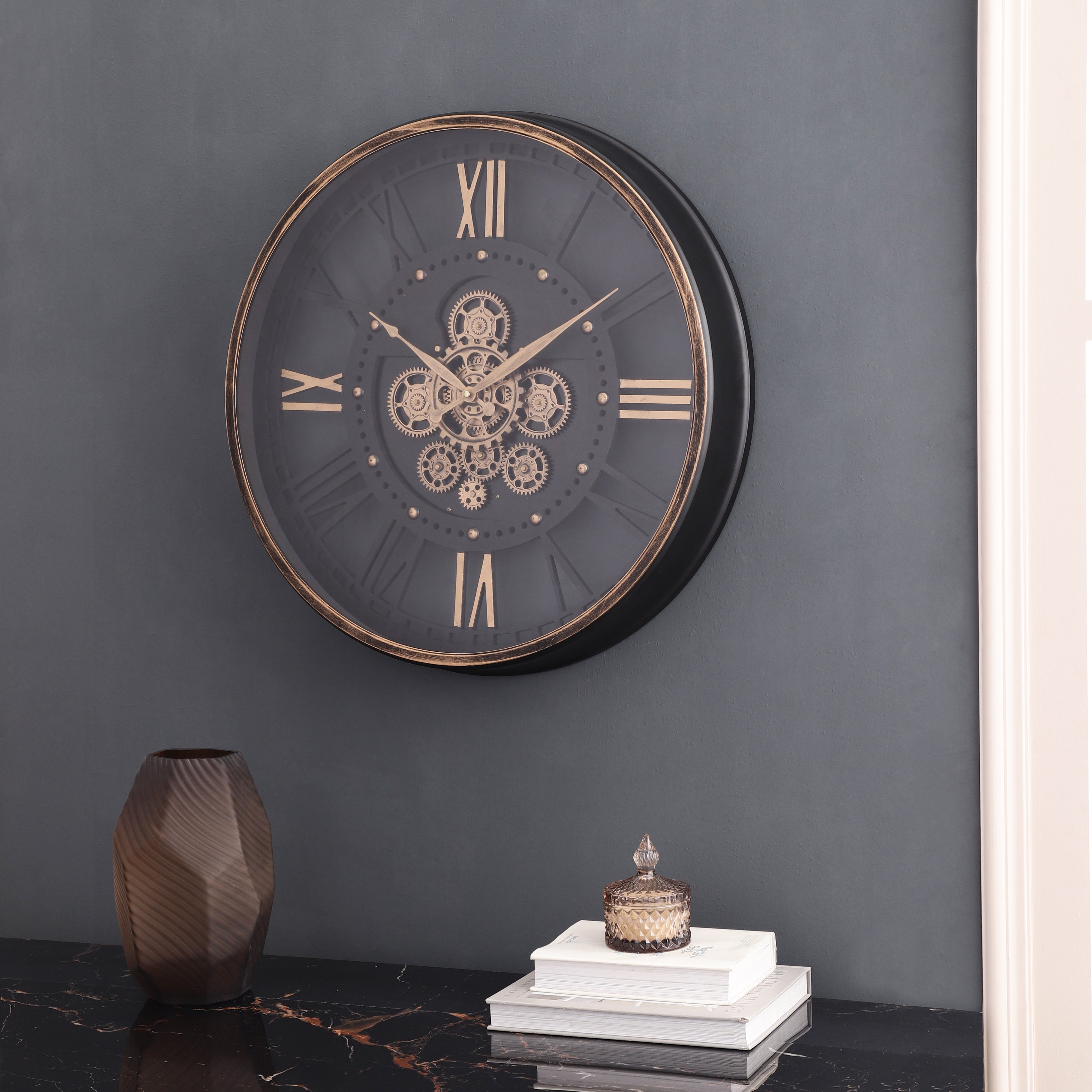 Transparent Back Round Wall Clock