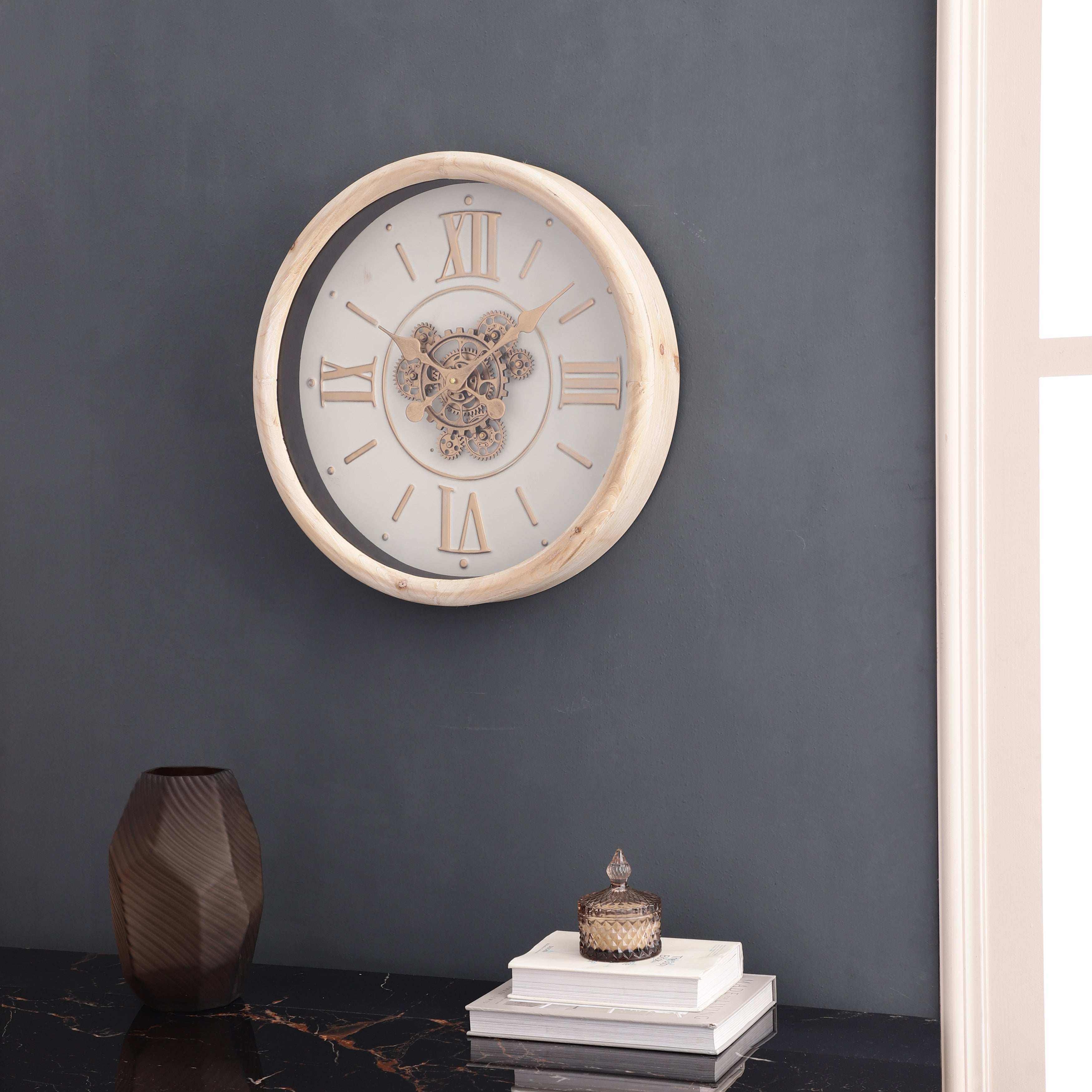 Rustic White Wall Clock