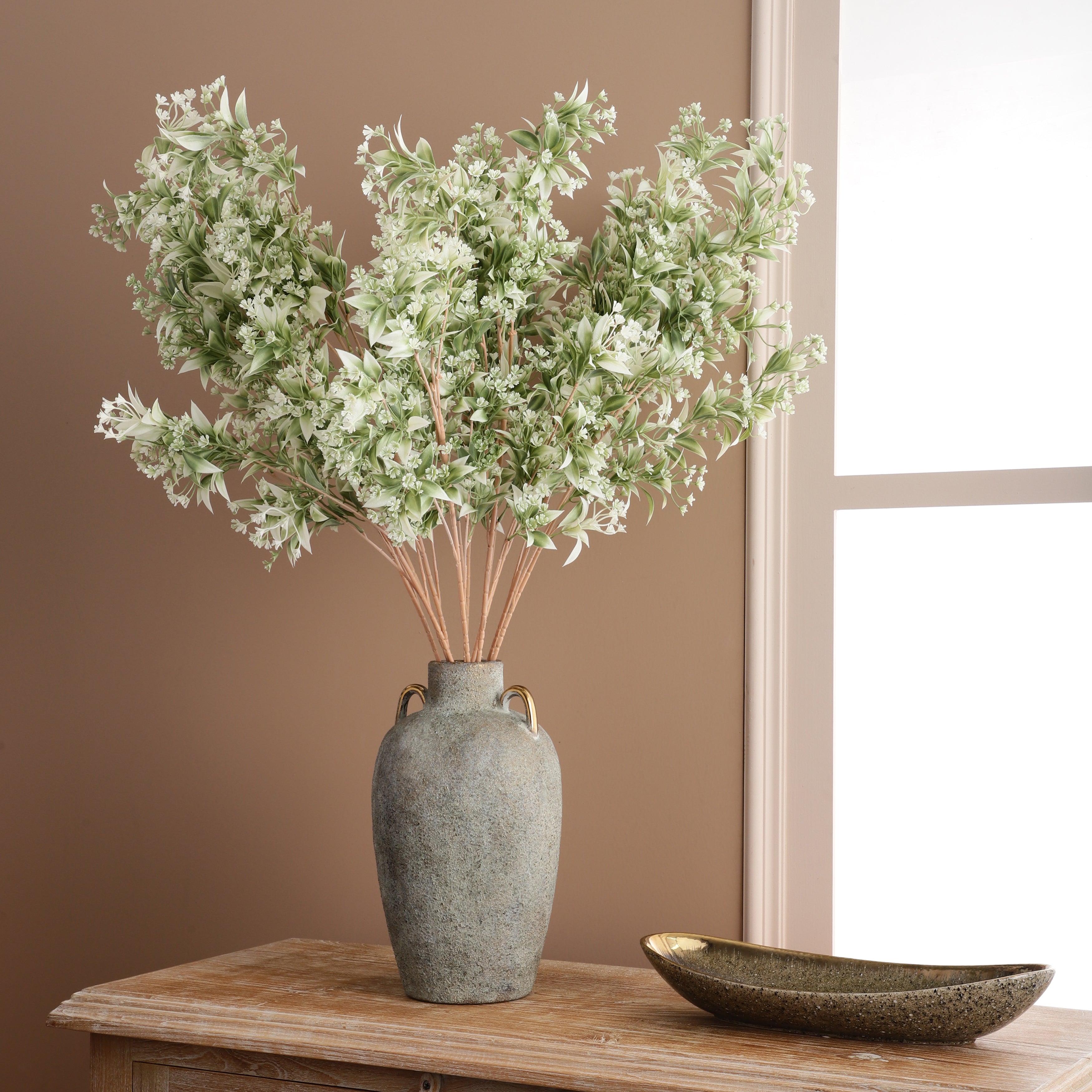 Faux Pittosporum Flower Stem (Single)