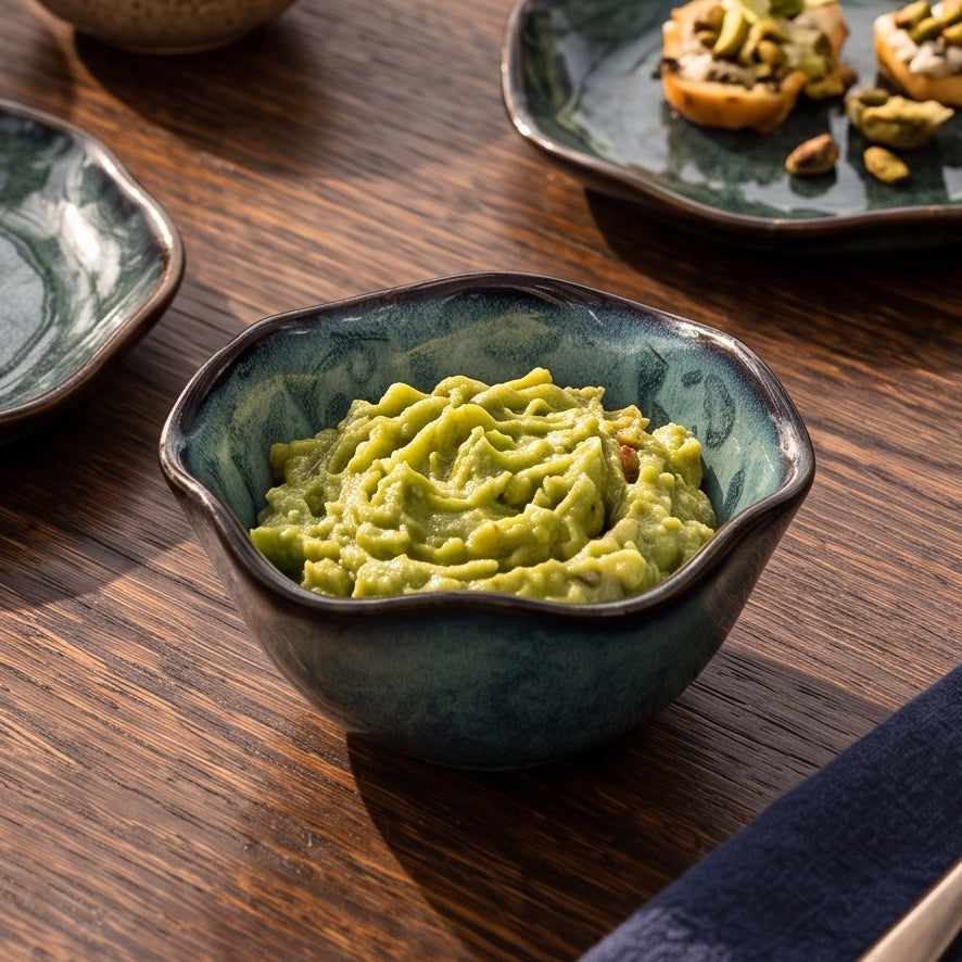 Lagoon Petal Ceramic Bowl (Set of 2)