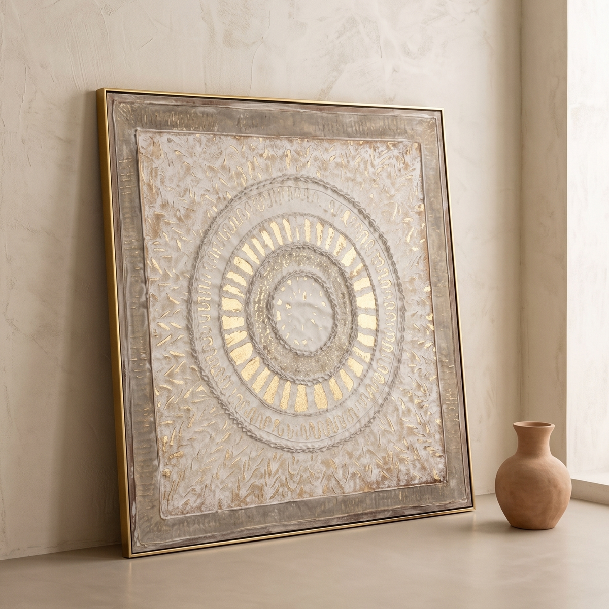 Mandala Relic Gilded Canvas