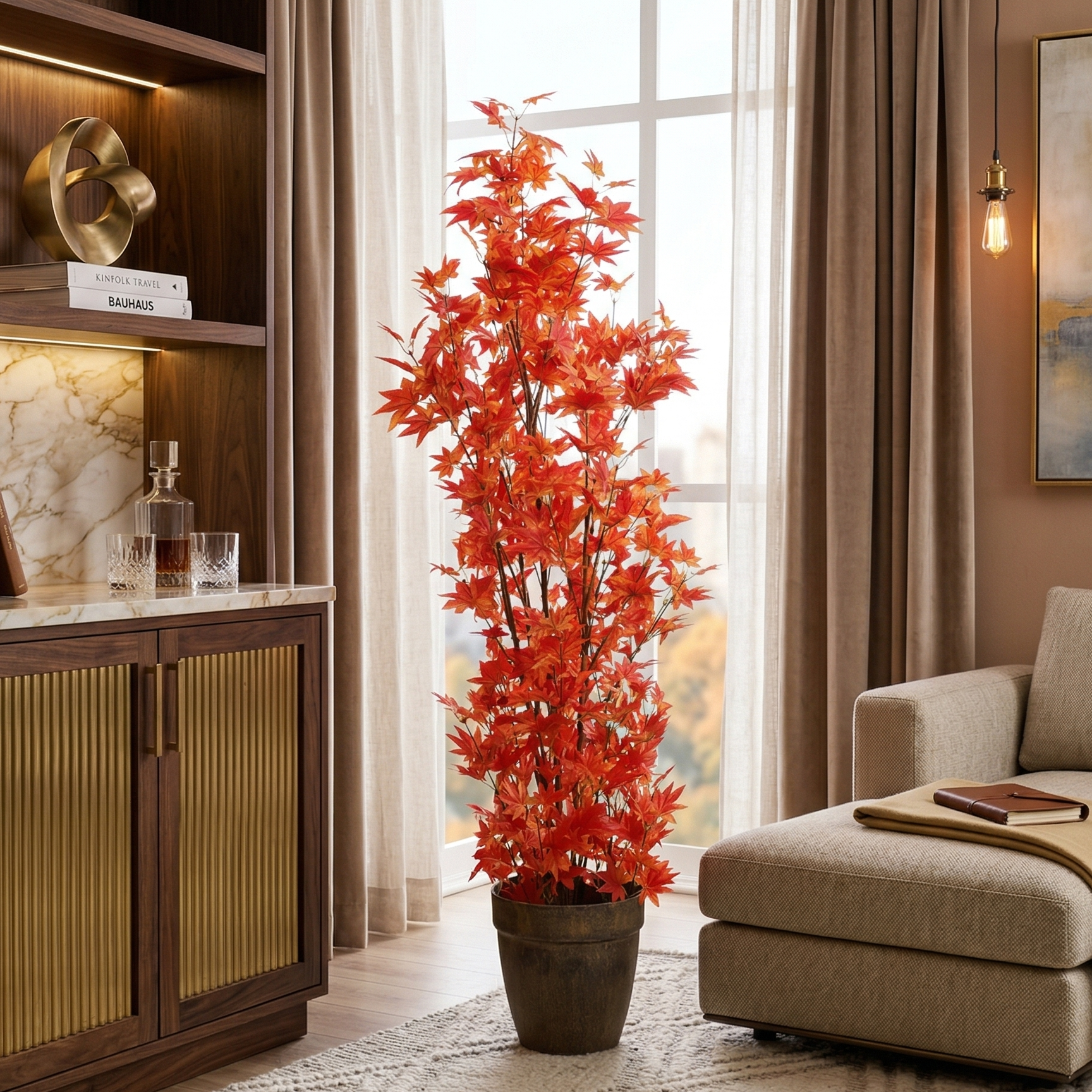 Maple Leaf Faux Plant (Tall)