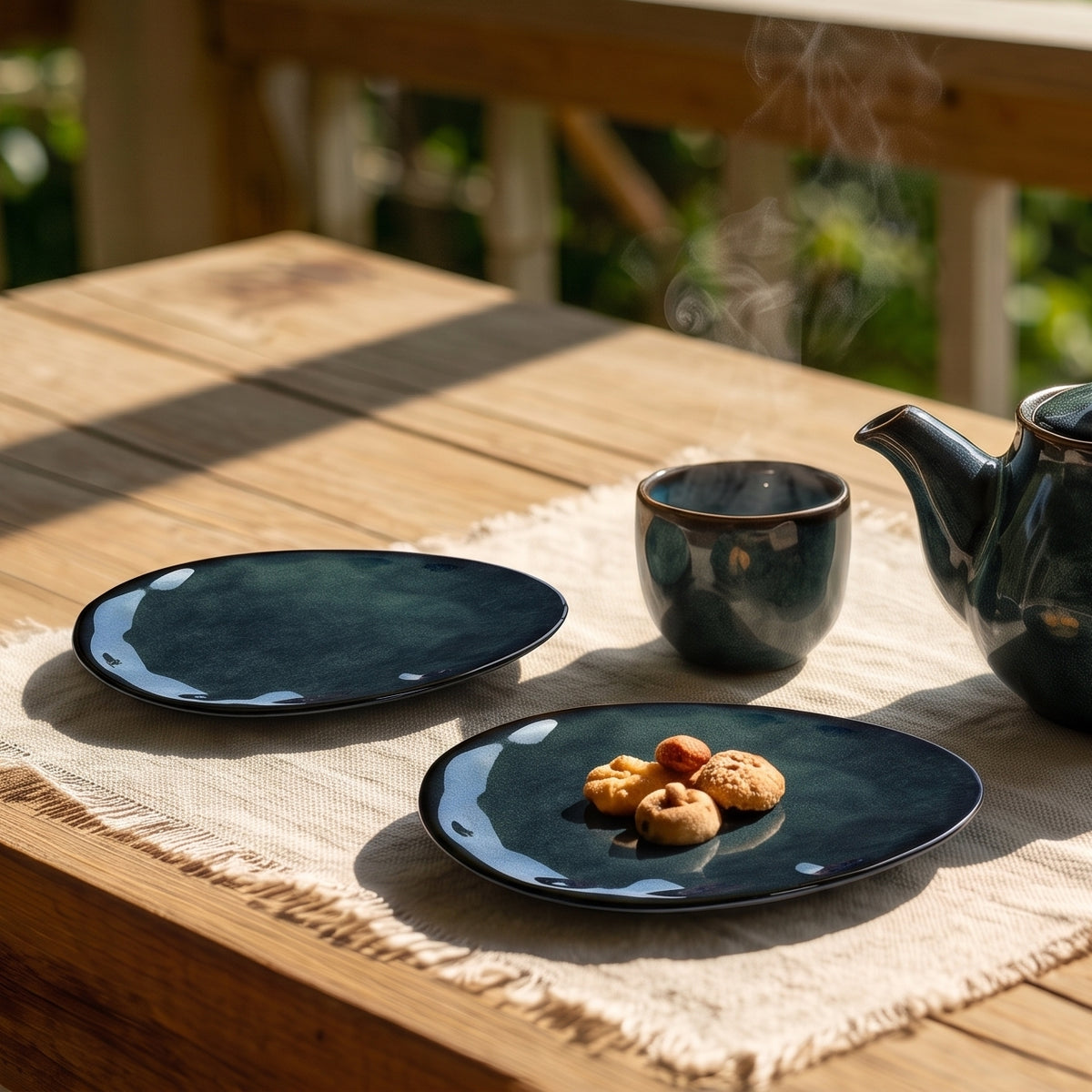 Ocean Pebble Ceramic Tea Plate (Set of 4)