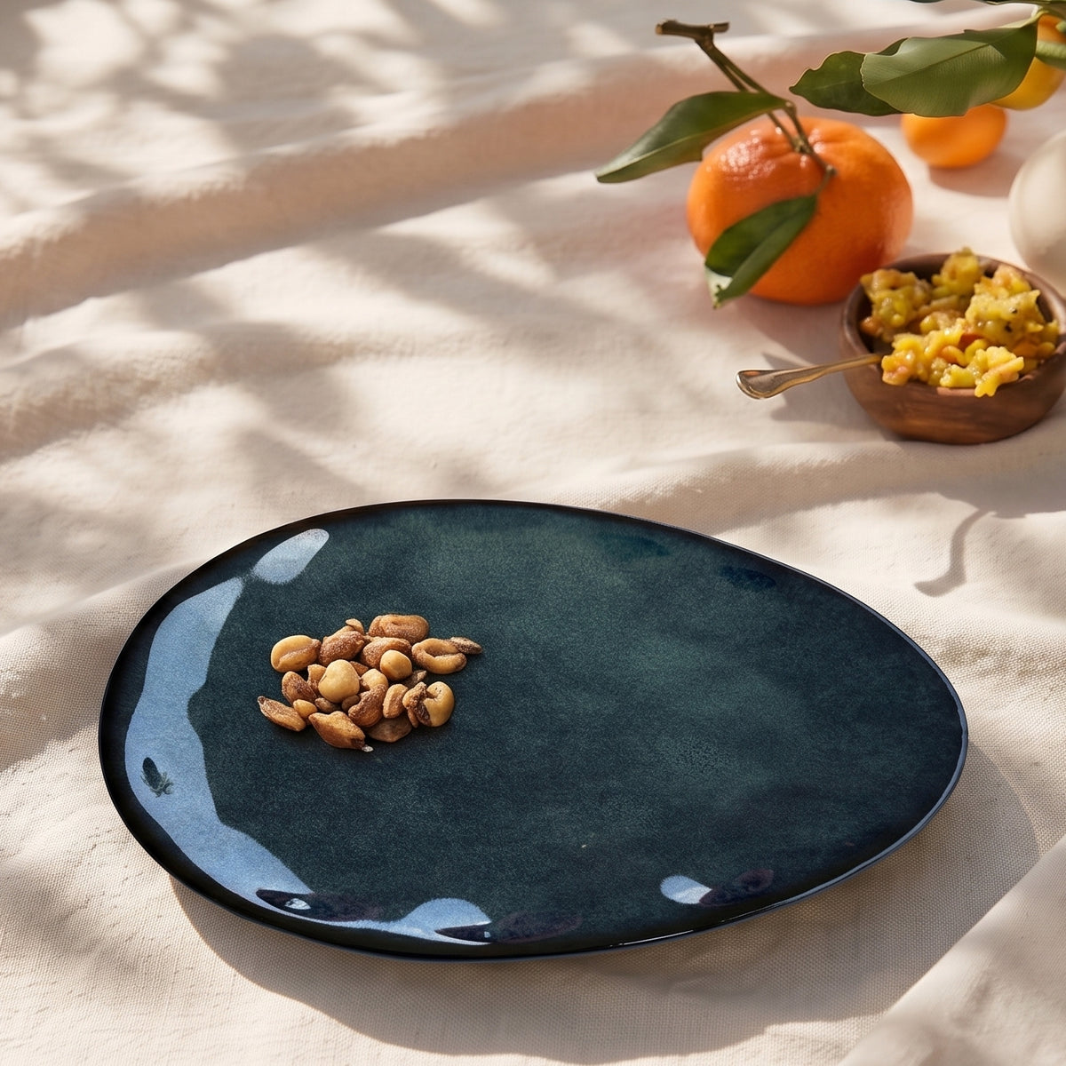 Ocean Pebble Ceramic Tea Plate (Set of 4)