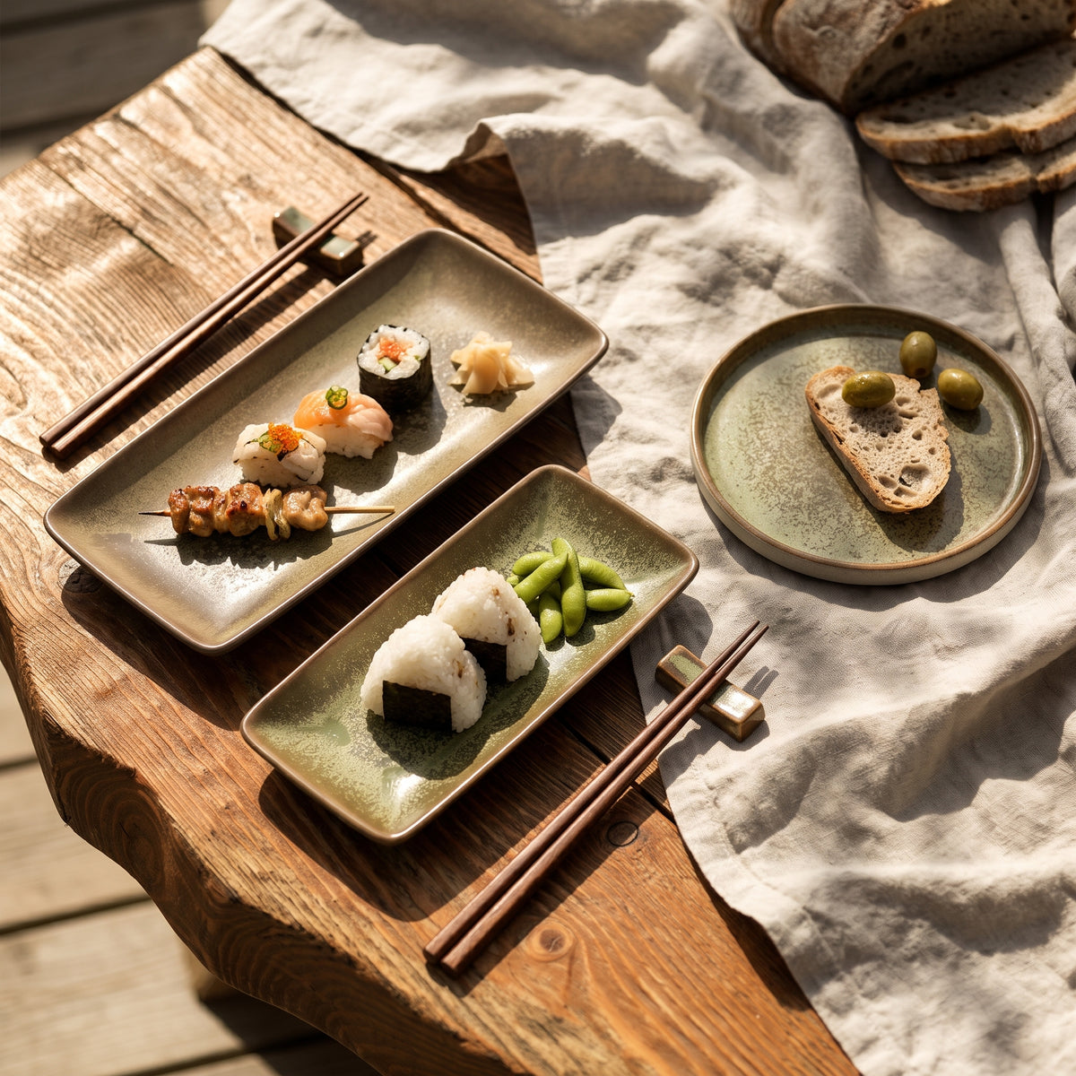 Olive Grove Rectangular Ceramic Platter