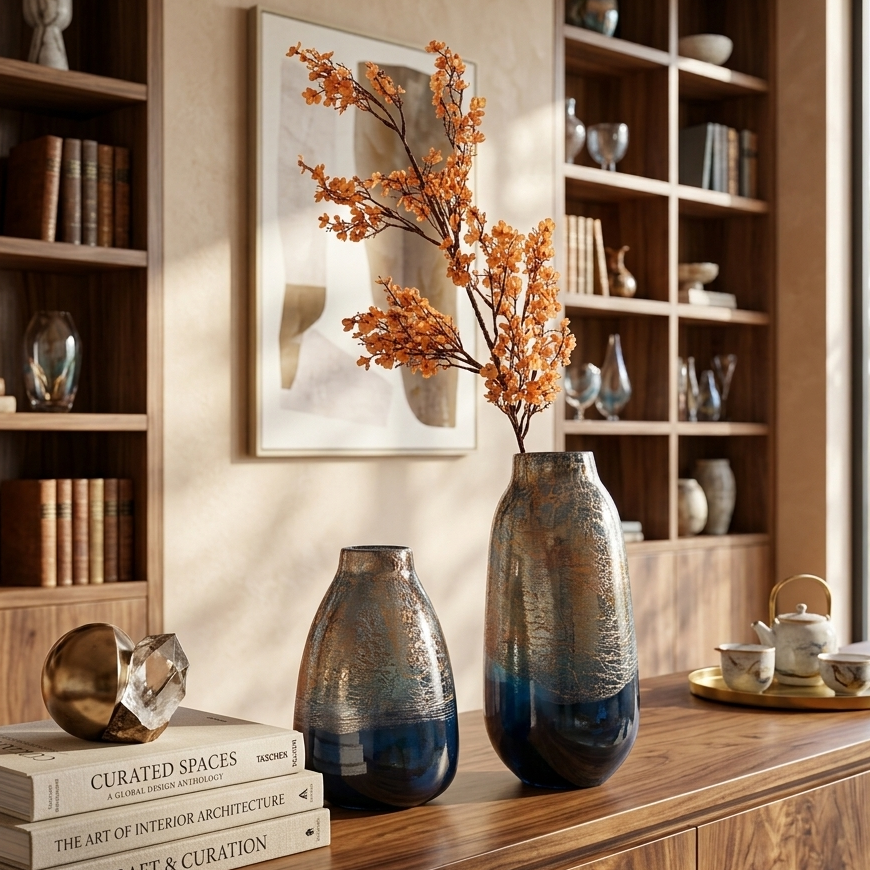 Ombre Textured Glass Vase (Single)