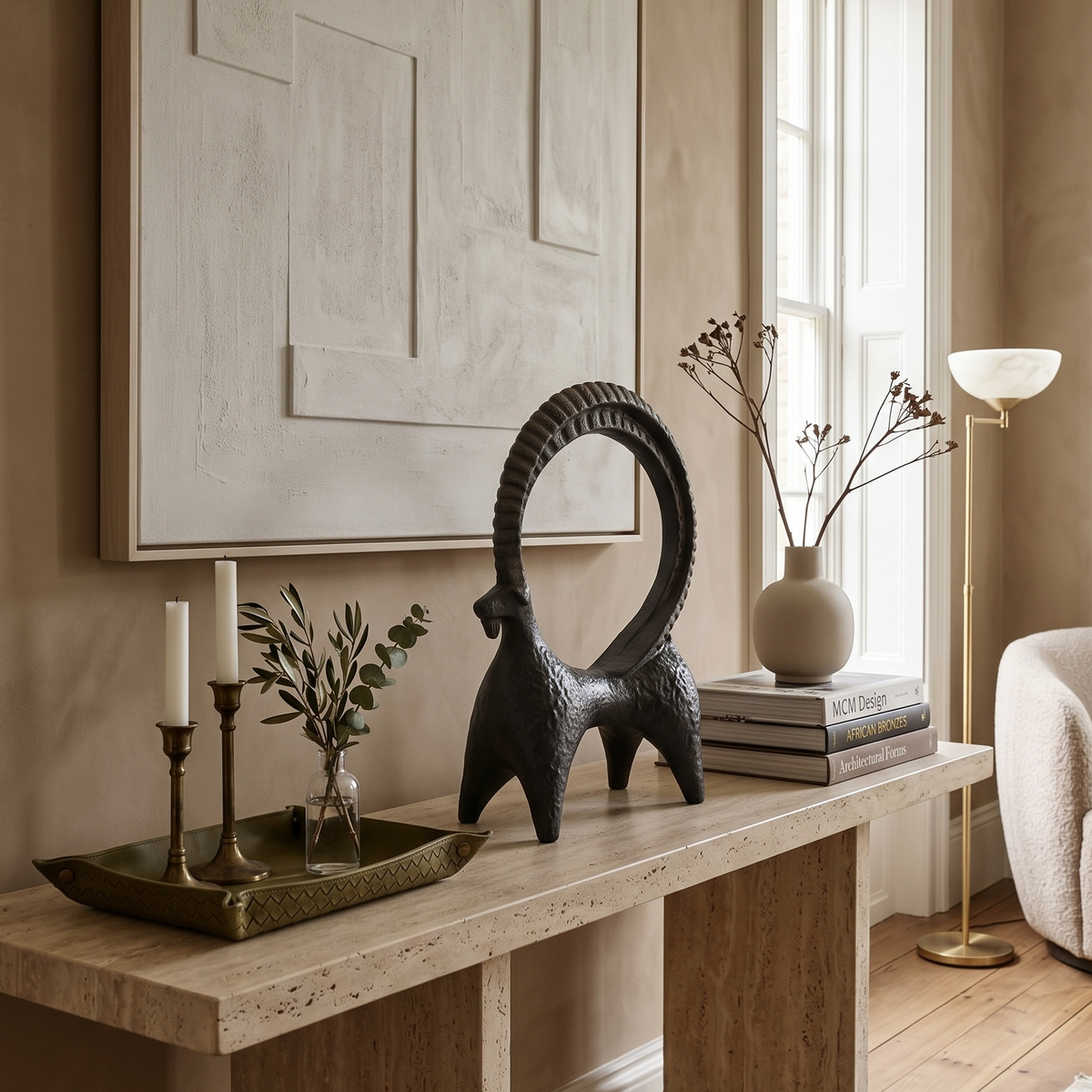 Onyx Ibex Figurine