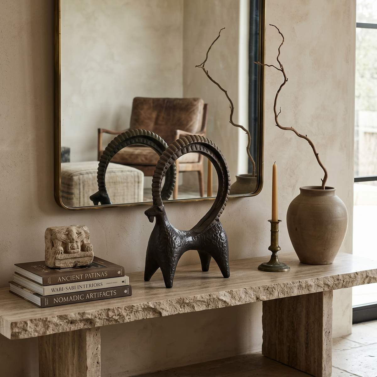 Onyx Ibex Figurine
