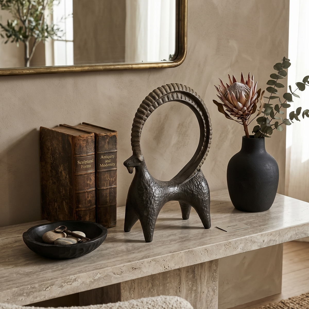Onyx Ibex Figurine