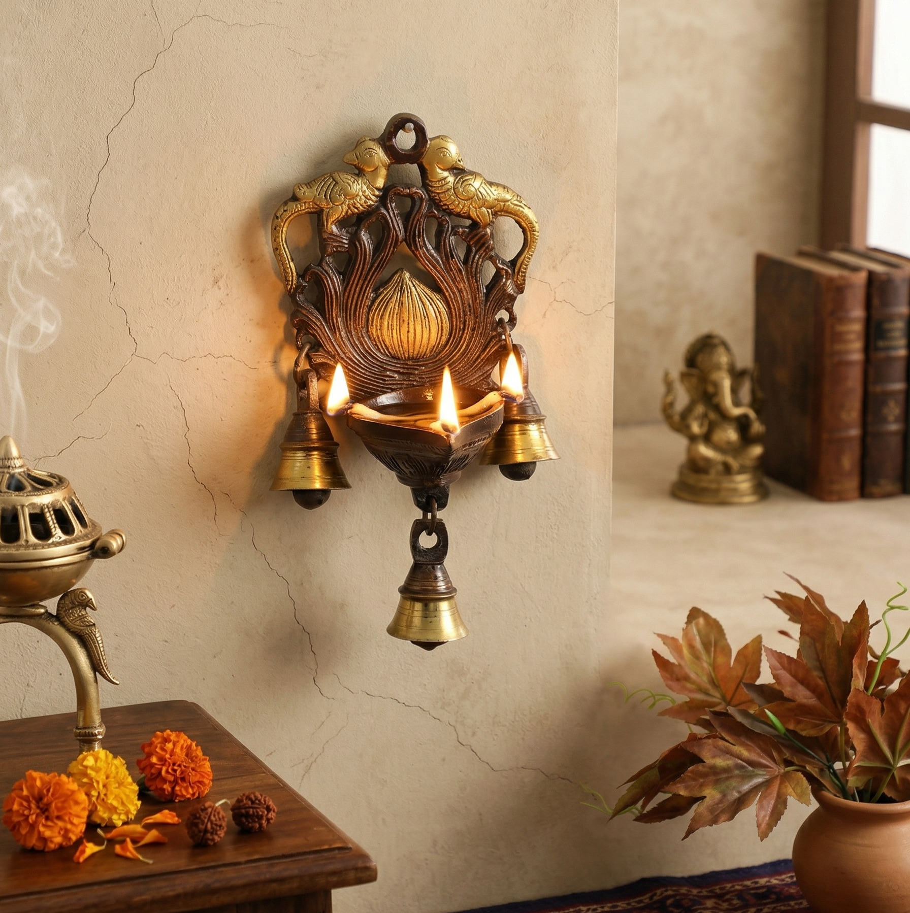 Parrot Wall Hanging Oil Lamp