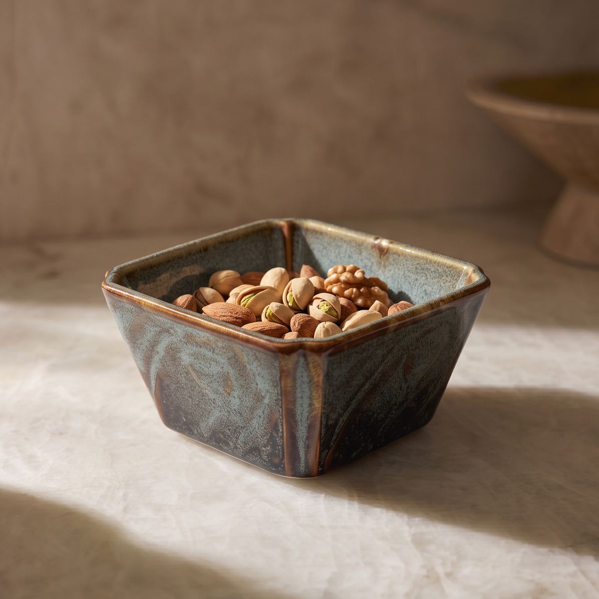 Sage Square Ceramic Condiment Bowl