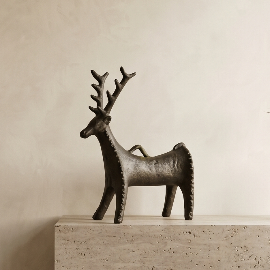 Silver Stag Grand Figurine