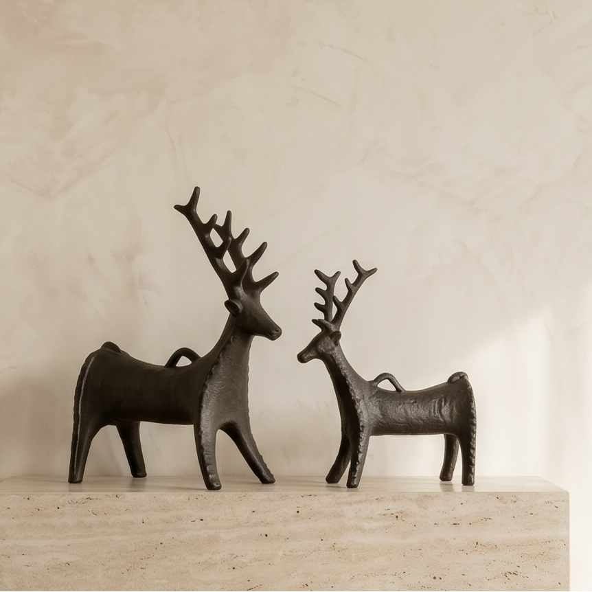 Silver Stag Grand Figurine