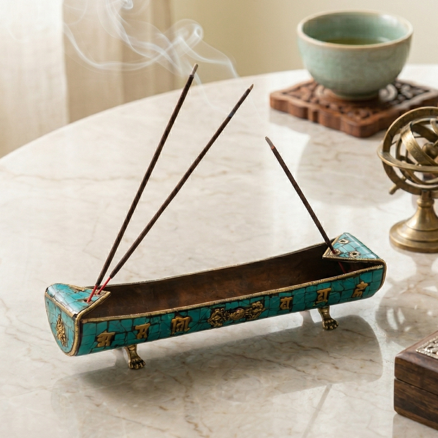 The Turquoise Boat - Incense Holder