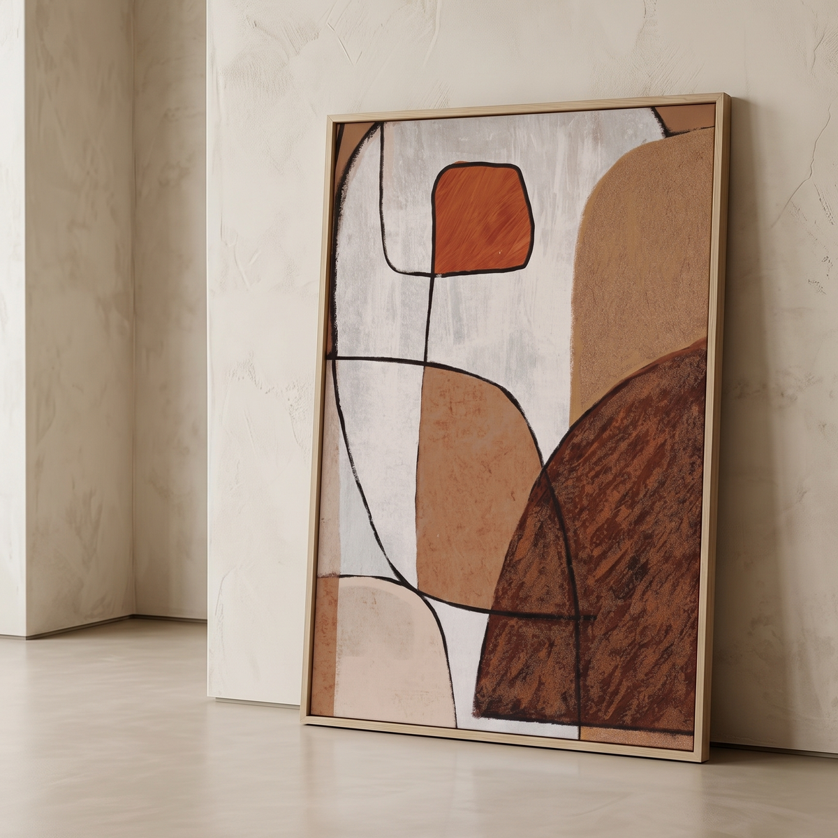 Wabi-Sabi Oil Hand-Painted Abstract Canvas Art