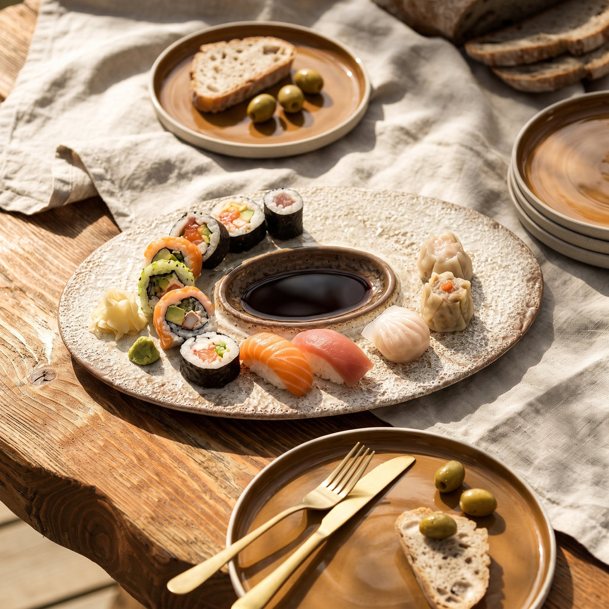 Wabi Stoneware Crater Plate