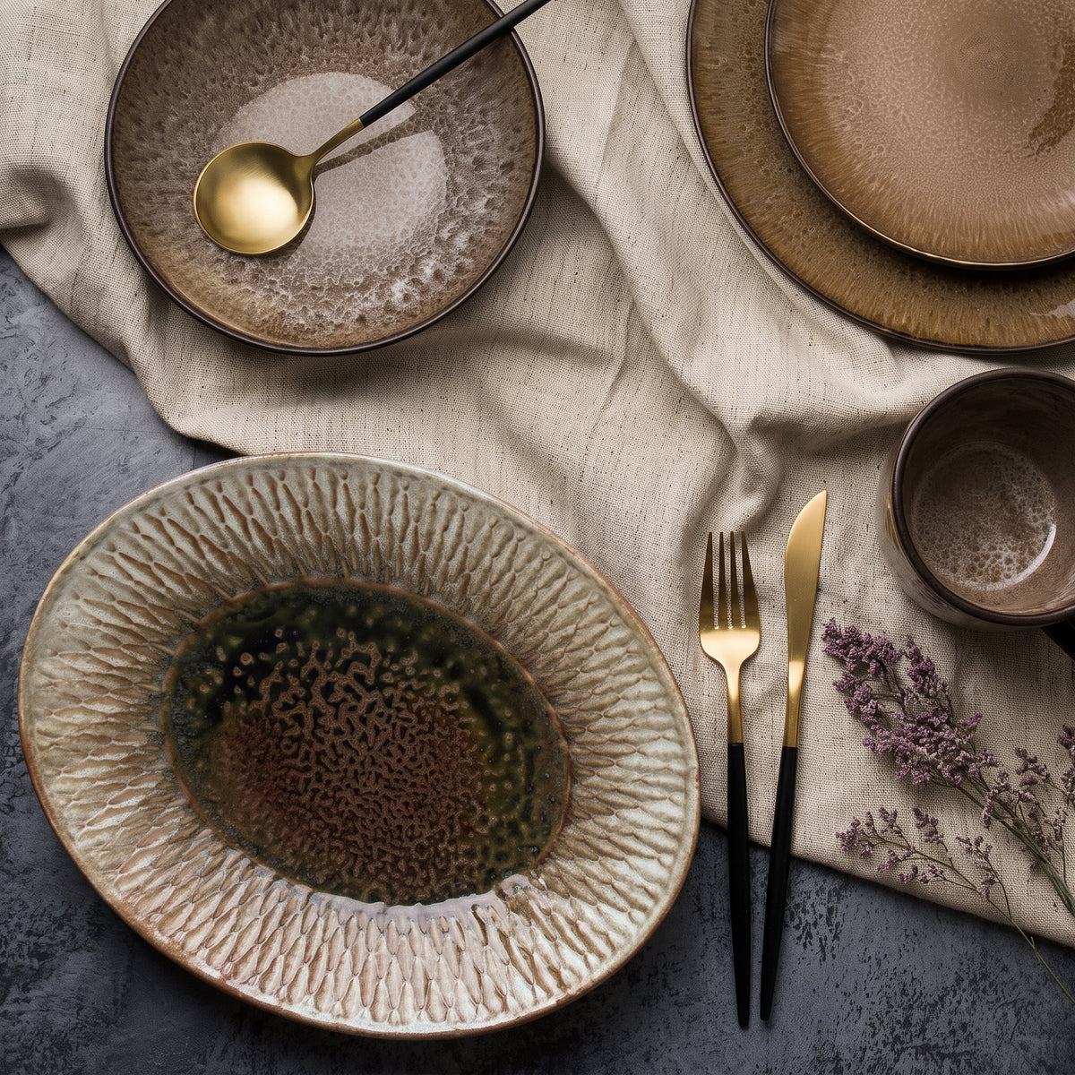 Wabi Stoneware Ridge Bowl